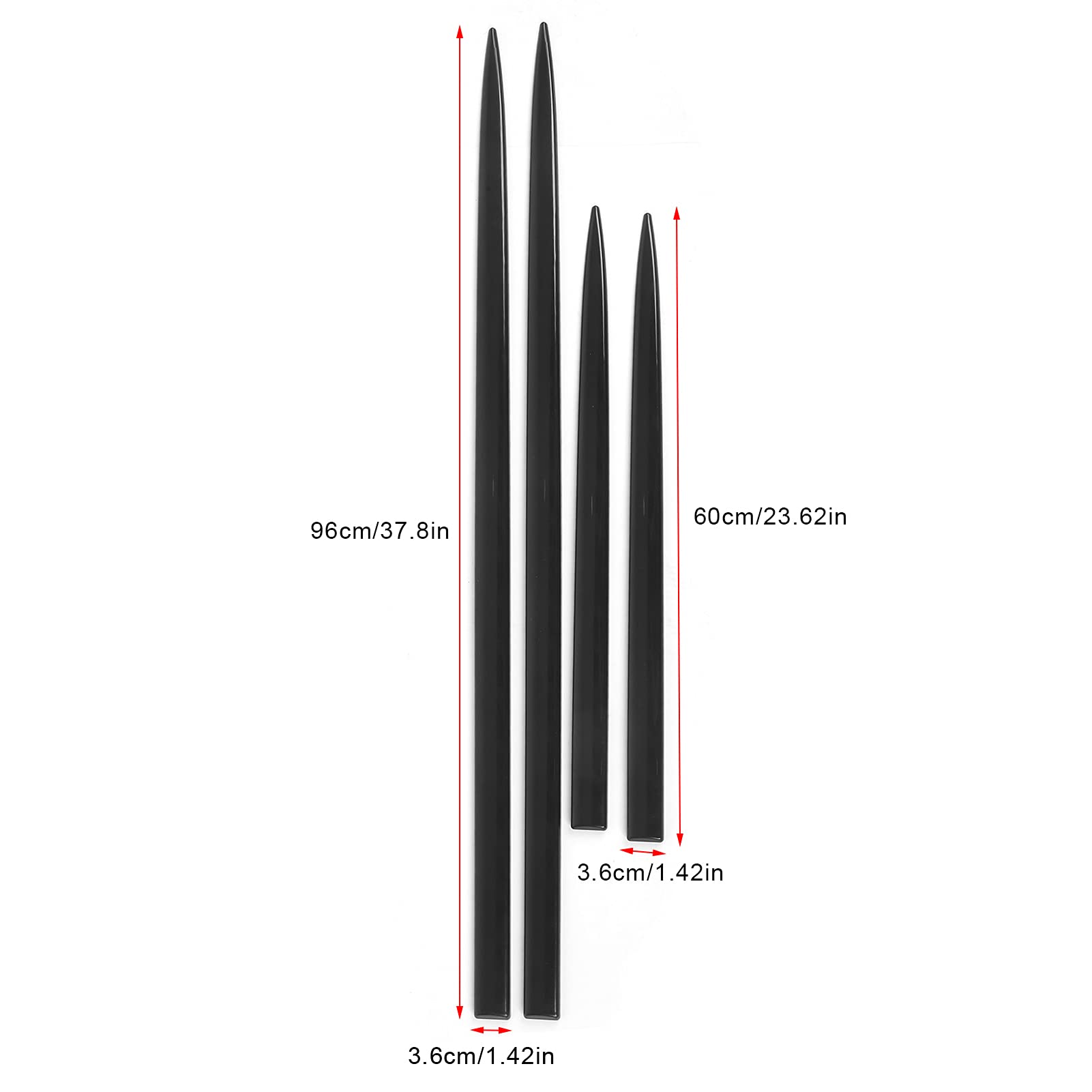 Universal Car Side Door Molding Trim Cover - 4PCS Waterproof Black Body Side Trim Protector | Baffles, Guard Strips & Friction Strips for Auto Modification | Perfect for Sedans, SUVs and Trucks to Prevent Door Dings & Scratches