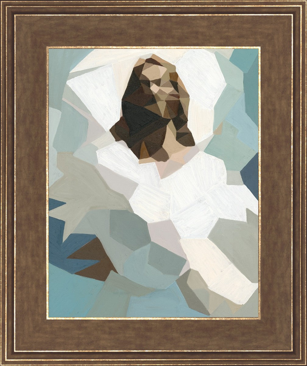 Christ In Blue By Brittany Lemmon - Religious Wall Art for Home & Church Decor - Perfect for Living Room, Bedroom & Prayer Spaces