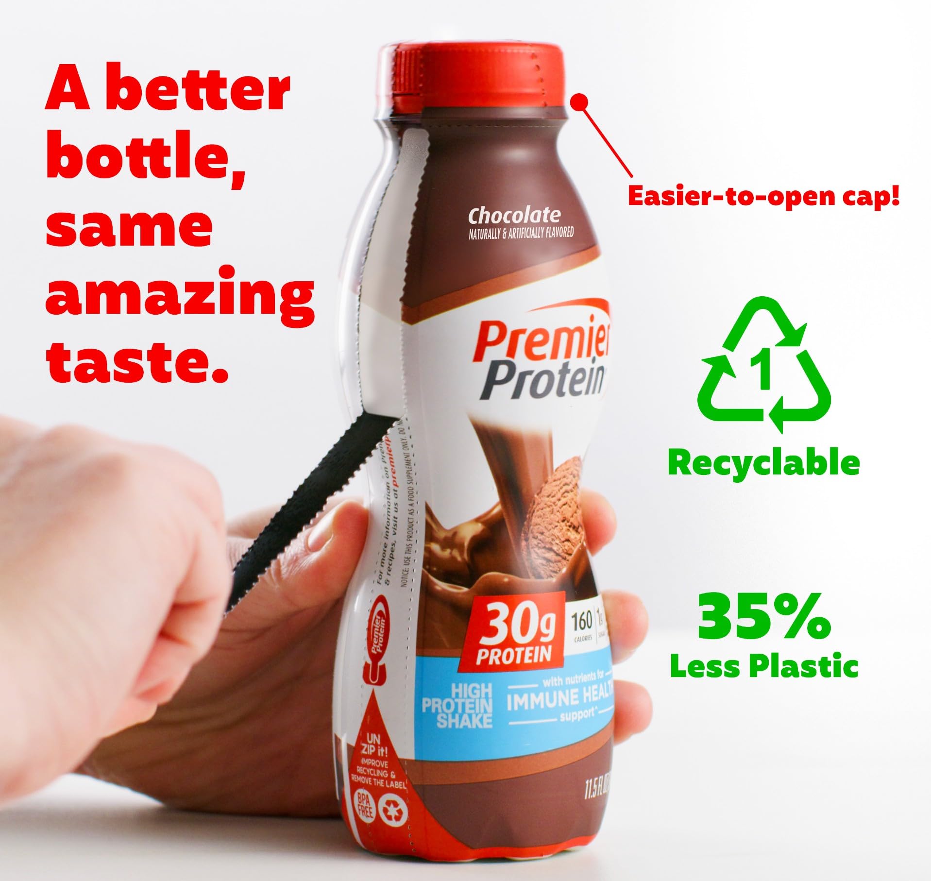 Premier Protein Shake - Chocolate & Peanut Butter Flavors, 30g Protein, 1g Sugar, 24 Vitamins & Minerals, 11.5 Fl Oz (12 Pack) - Perfect for Post-Workout Recovery & On-the-Go Nutrition