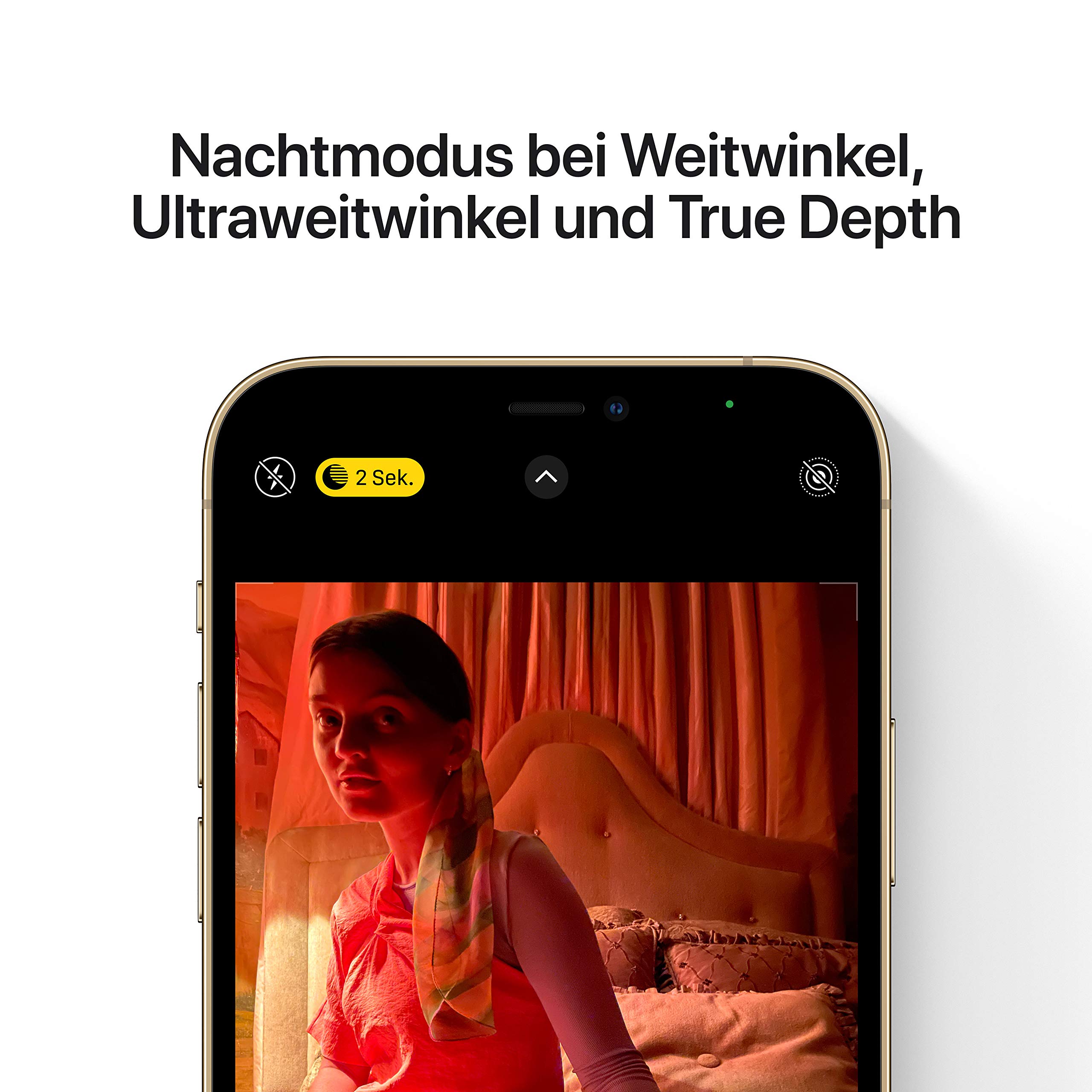 Apple iPhone 12 Pro Max 128GB Gold (Renewed) - Premium Refurbished Smartphone with Face ID, 5G & Pro Camera System - Perfect for Business, Travel & Photography Enthusiasts