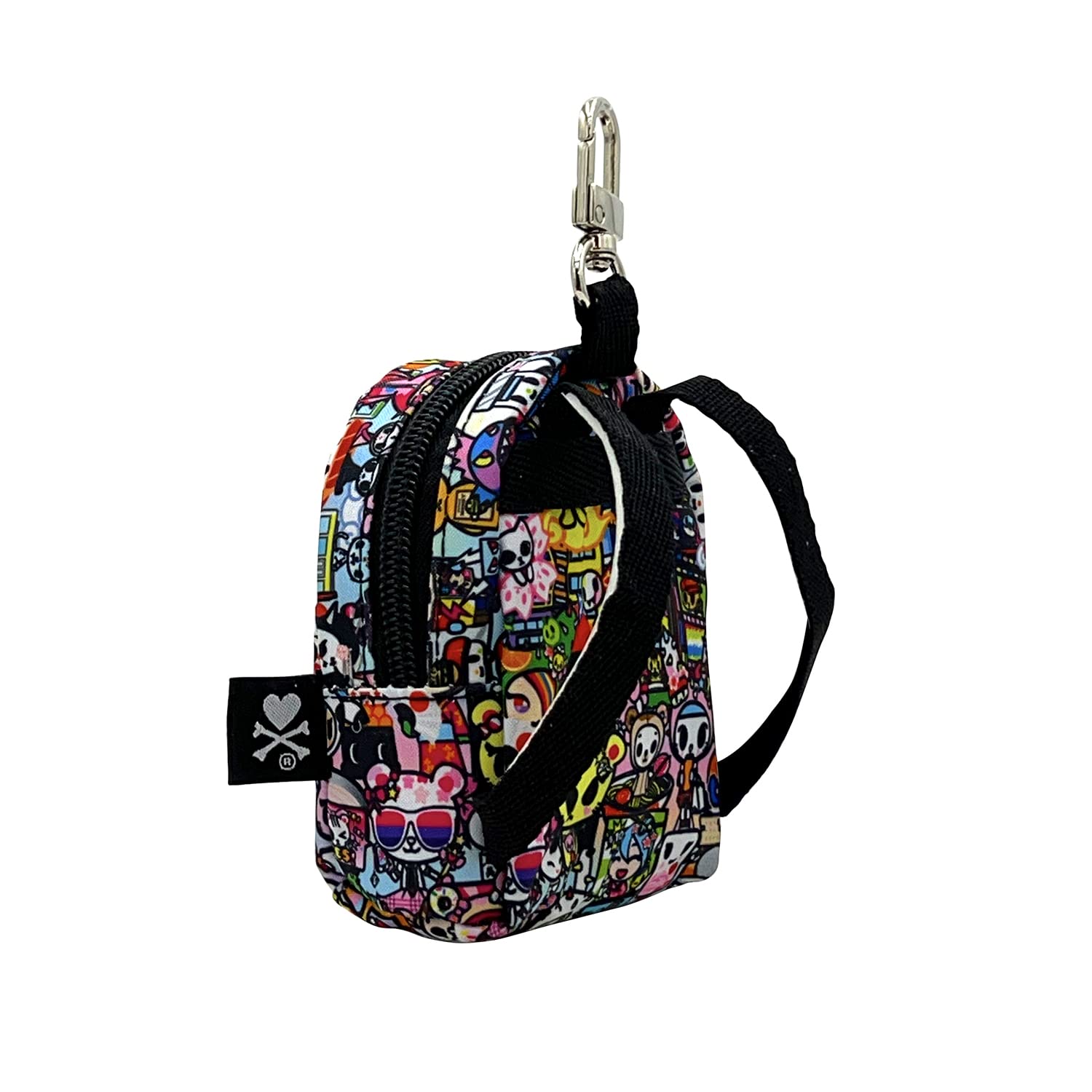 Tokidoki Kawaii Micro Backpack Keychain - Cute Mini Backpack Purse for Girls, Black Small Size | Perfect for School, Travel & Cosplay Accessories