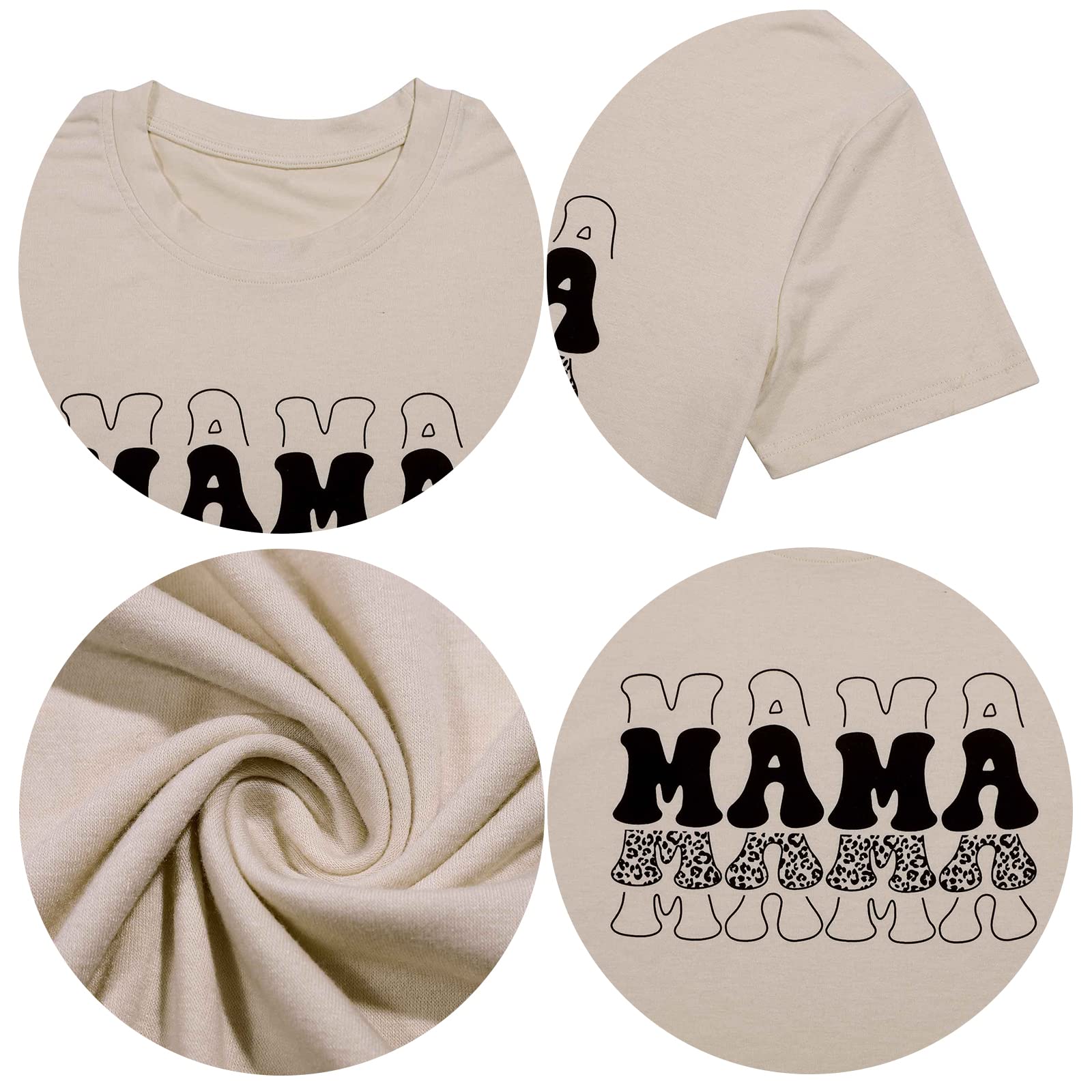 Trendy Tie Dye Mama Letter Printed T-Shirt for Women - Funny Graphic Casual Tee - Perfect for Mother's Day, Family Outings & Casual Wear