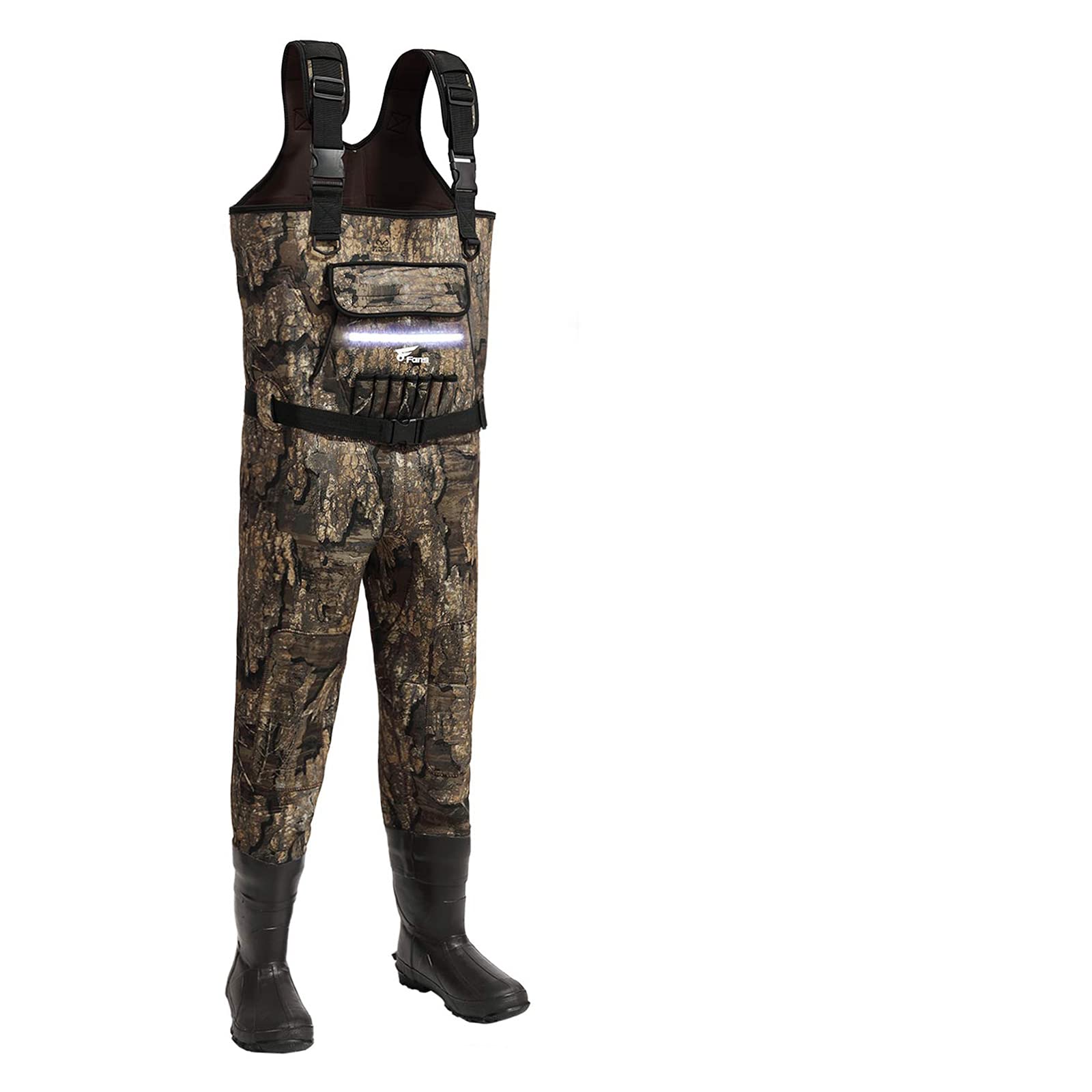 **8 Fans Chest Waders for Men - 600G Insulated Waterproof Neoprene Bootfoot Hunting Waders (Realtree Timber Camo) - Ideal for Duck Hunting, Fishing & Outdoor Adventures**