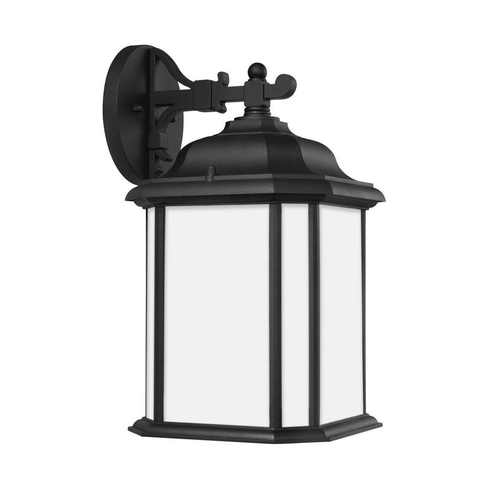 9.5 Inch Black Outdoor Wall Lantern with Incandescent Bulb - Traditional Exterior Light Fixture for Porch, Patio & Garden (Model 73-Bel-2015832)