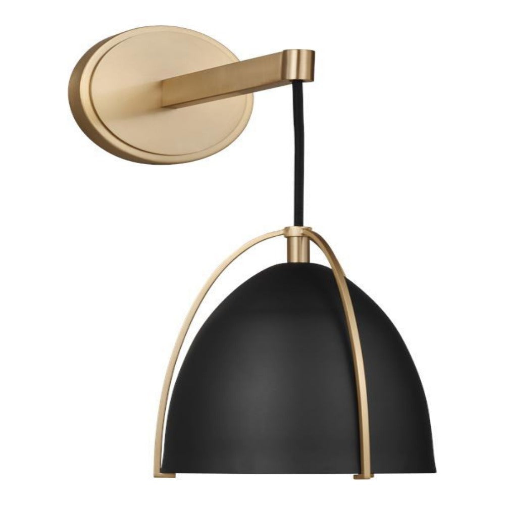 Chantel Midnight Black Wall Sconce - Modern Matte Black Finish - Perfect for Bedroom, Living Room & Hallway Lighting