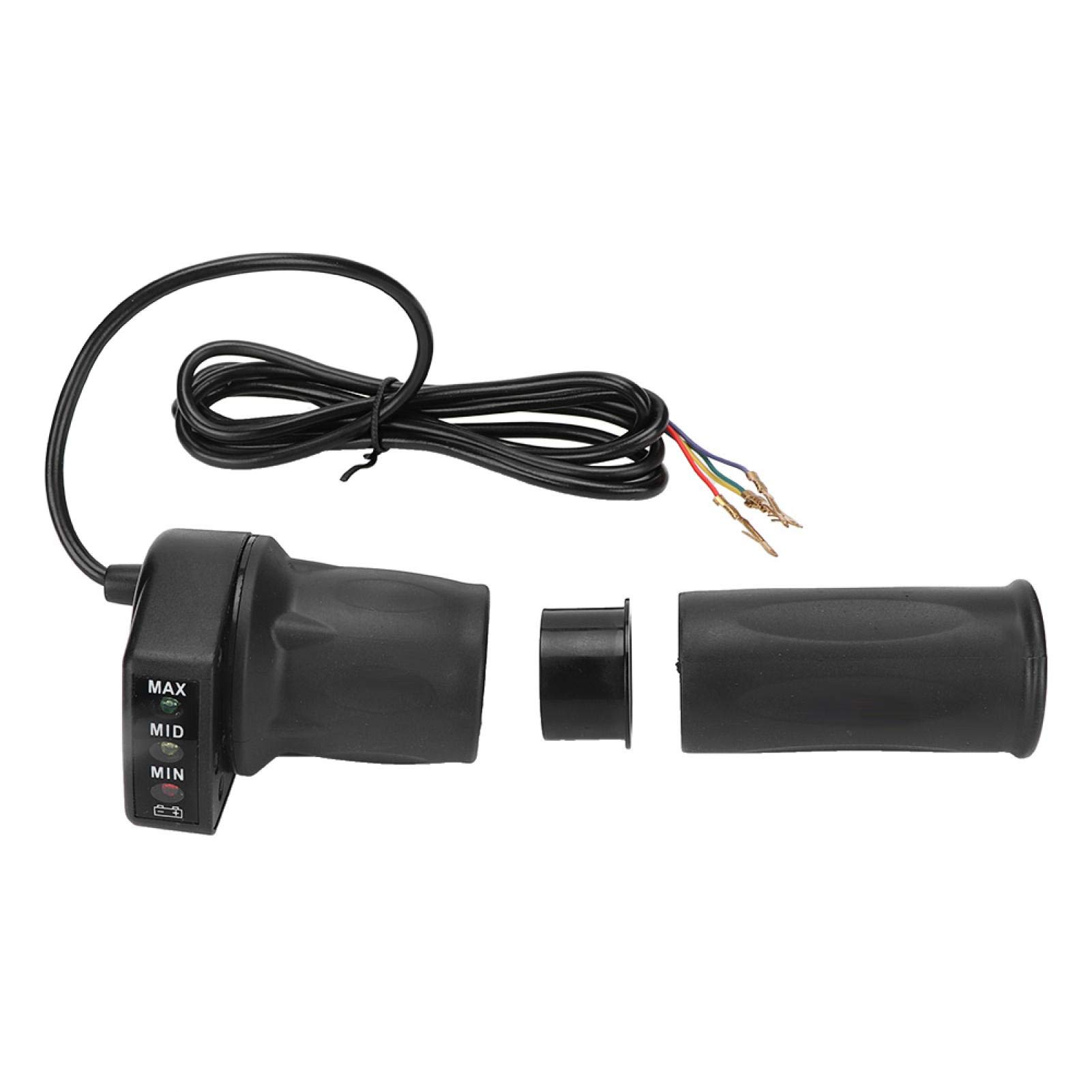 Ymiko 36V Half-Twist Electric Bike Throttle with Battery Indicator - Compatible with Folding E-Bikes & Scooters - Perfect for Commuting, Urban Travel & Eco-Friendly Transportation