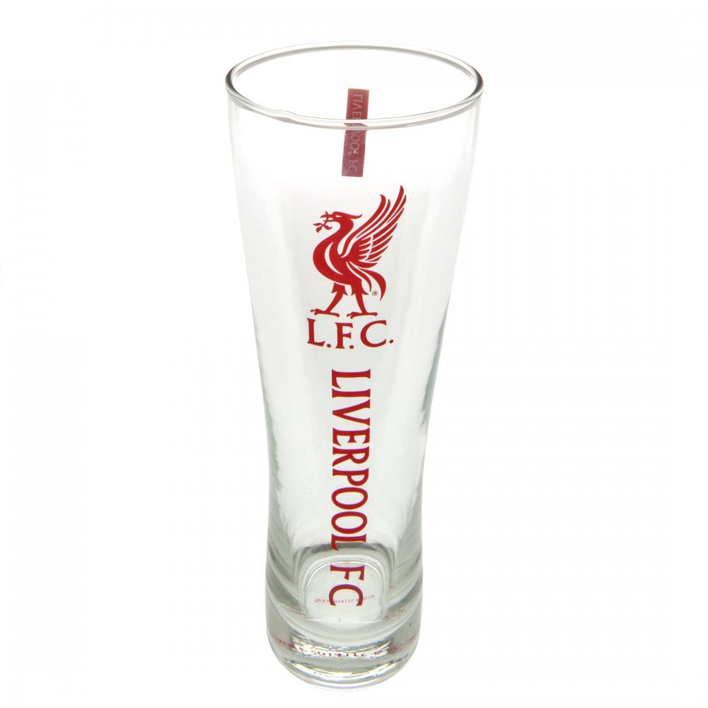 Liverpool FC Official Tall Beer Glass - 20oz Pint Glass for Football Fans - Perfect for Watching Matches, Parties, and Gifts