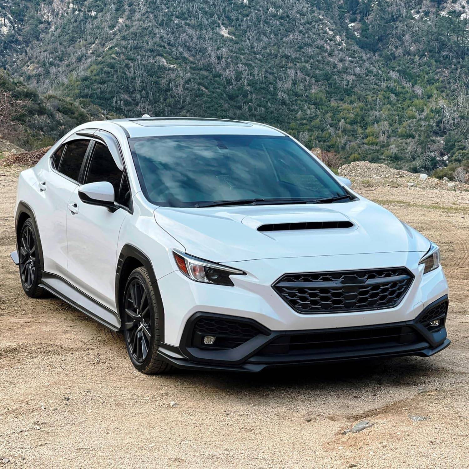 2022-2024 Subaru WRX Front Lip Splitter - STI Style Unpainted PU One Piece Bumper Spoiler for Enhanced Aerodynamics & Sporty Look | Perfect for Street Racing & Car Shows