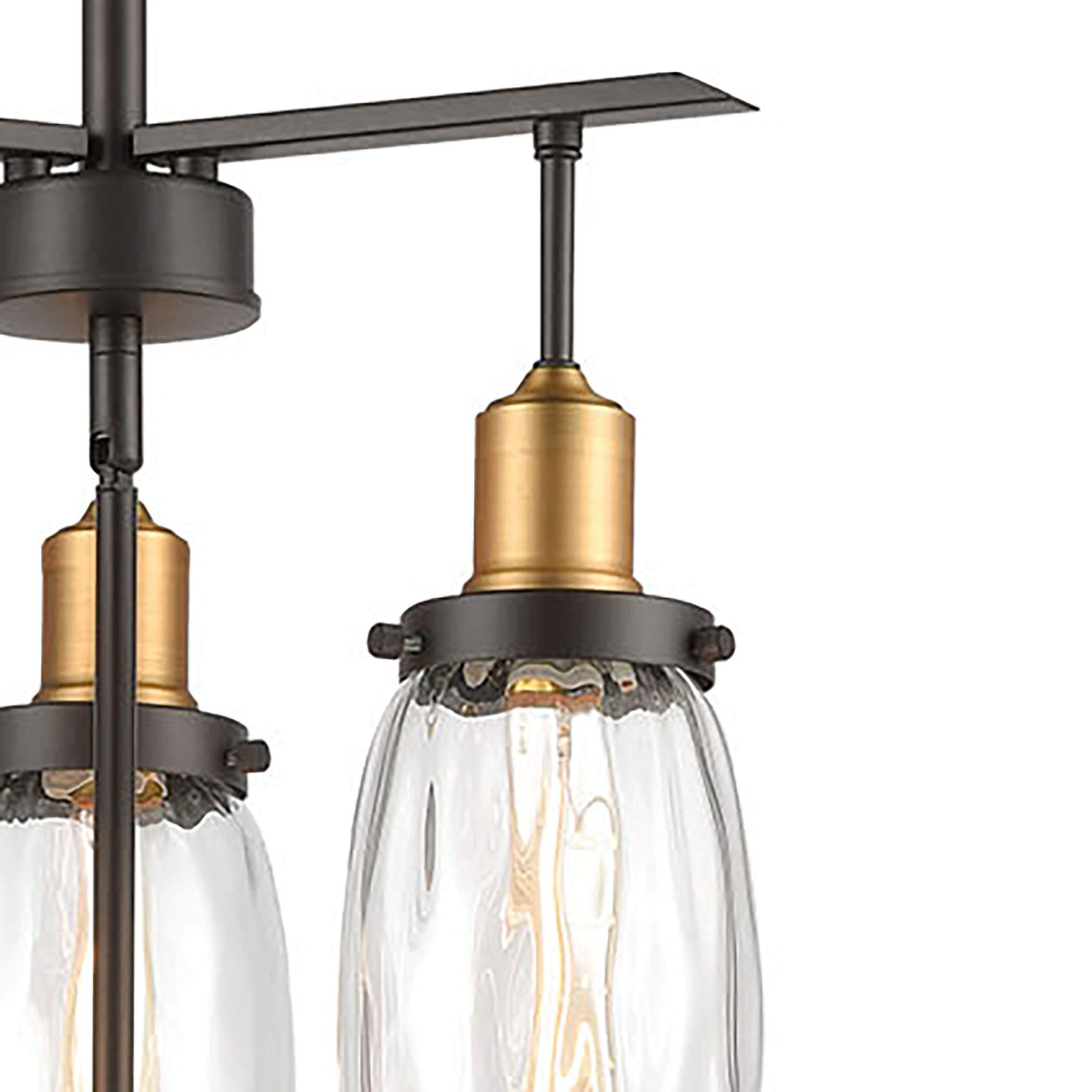 Elk Home 16327/4 Shinzu 16-Inch Wide 4-Light Chandelier - Oil Rubbed Bronze Finish - Elegant Dining Room Lighting for Home Decor