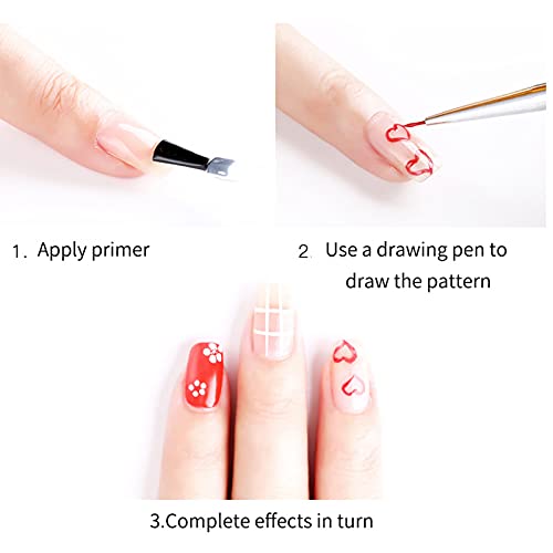 FStyler 15pcs Professional Nail Art Dotting Tools Set - High Quality UV Gel Polish Brush Pens for Nail Design, Painting & Drawing | Perfect for Salon & Home Manicure | DIY Nail Art, French Tips & Gel Polish Application