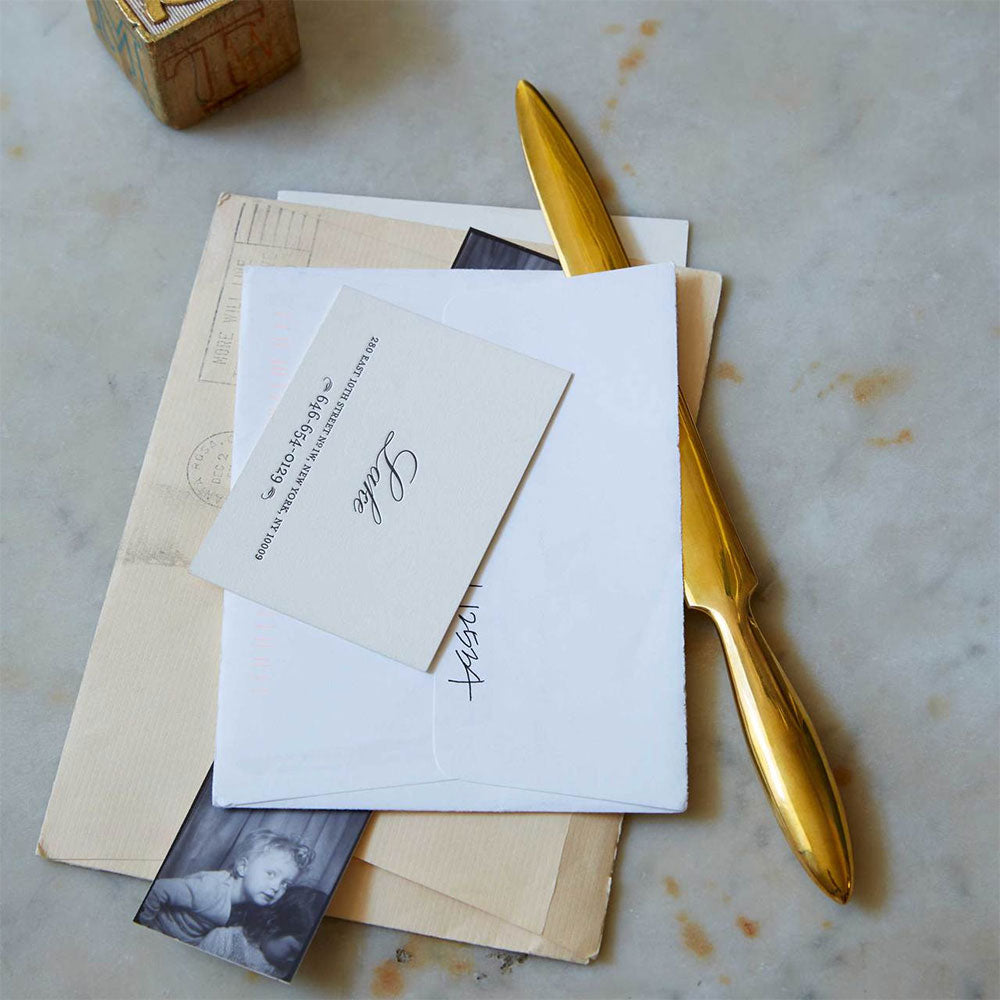 Elegant Brass Letter Opener - Vintage Style Envelope Opener for Home & Office - Perfect for Mail, Invitations, Documents & Gifts