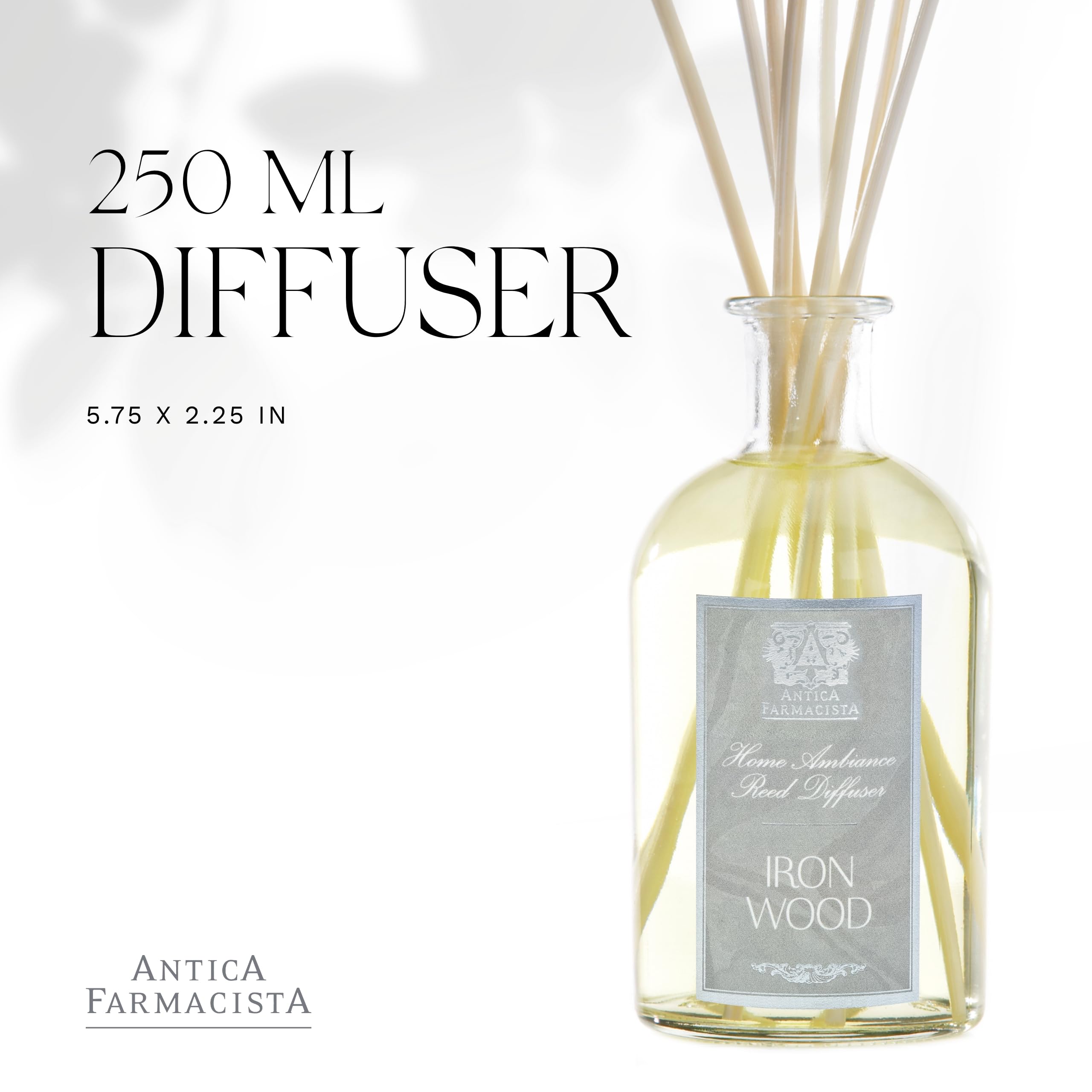 Antica Farmacista Premium Home Ambiance Diffuser - 8.45 Fl Oz Ironwood Scented Essential Oil Diffuser for Aromatherapy, Bedroom & Living Room Relaxation