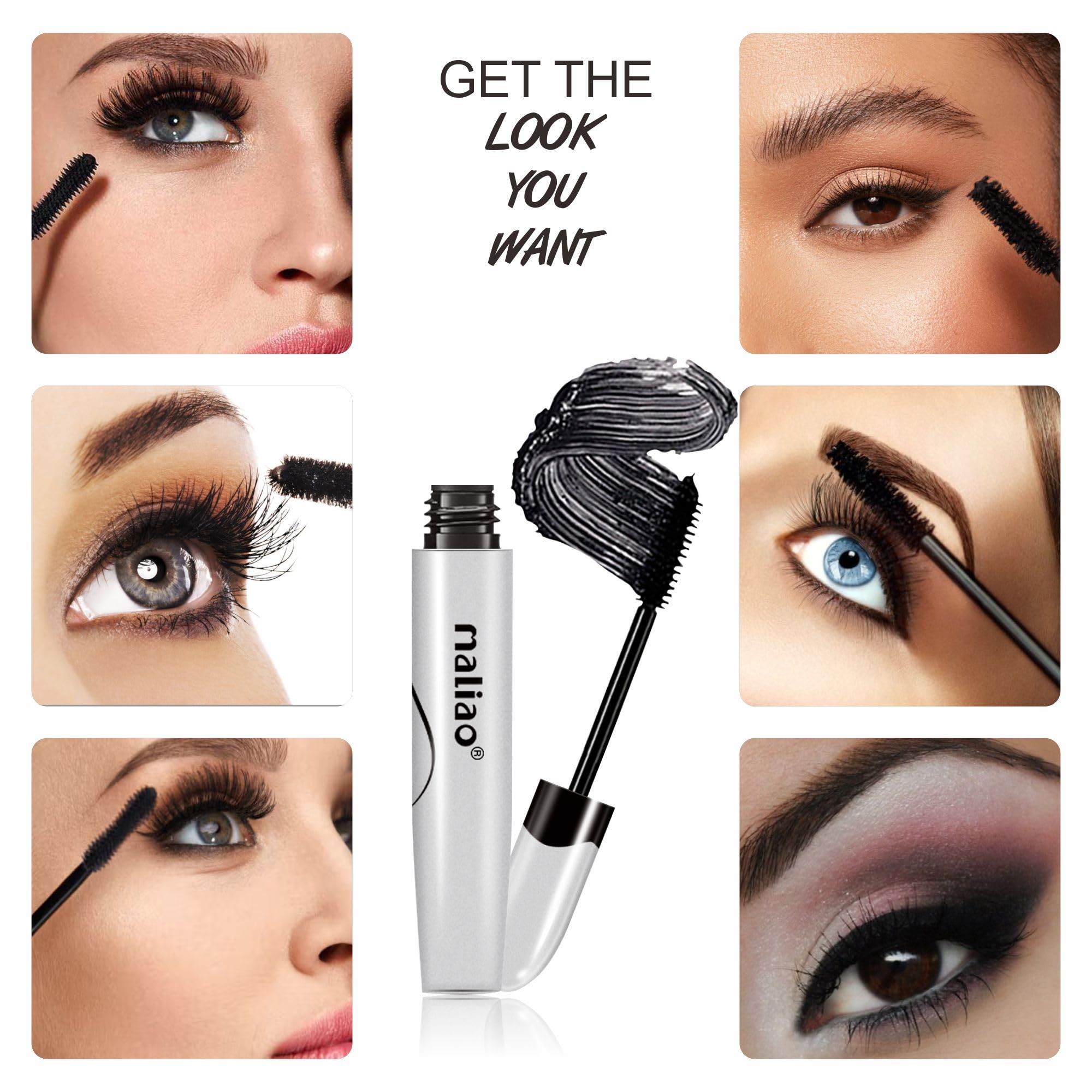 Maliao Long Lasting Waterproof Curling Mascara - Volumizing & Lengthening for Dramatic Lashes All Day | Perfect for Weddings, Parties & Everyday Glam