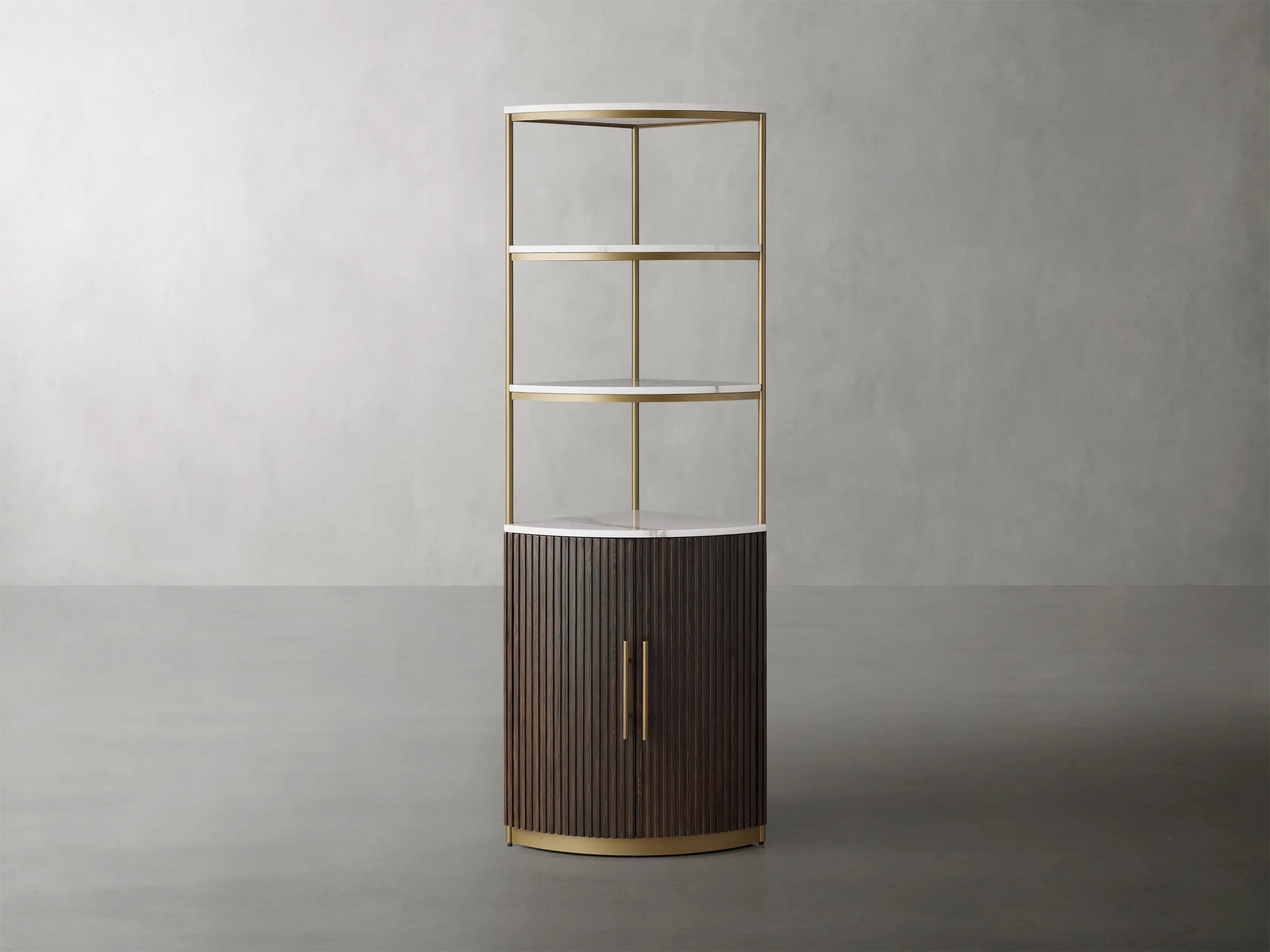 Stylish Fimley Corner Cabinet - Space-Saving Storage Solution for Living Room, Kitchen & Bathroom | Perfect for Small Spaces & Home Organization