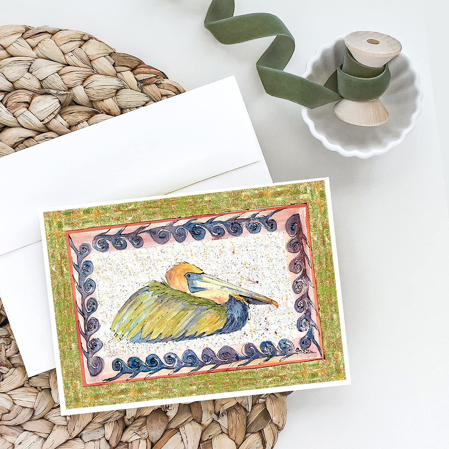 Pelican Greeting Cards Set of 8 with Envelopes | Whimsical A7 Size 5x7 Blank Note Cards | Perfect for Birthdays, Thank You Notes & Special Occasions