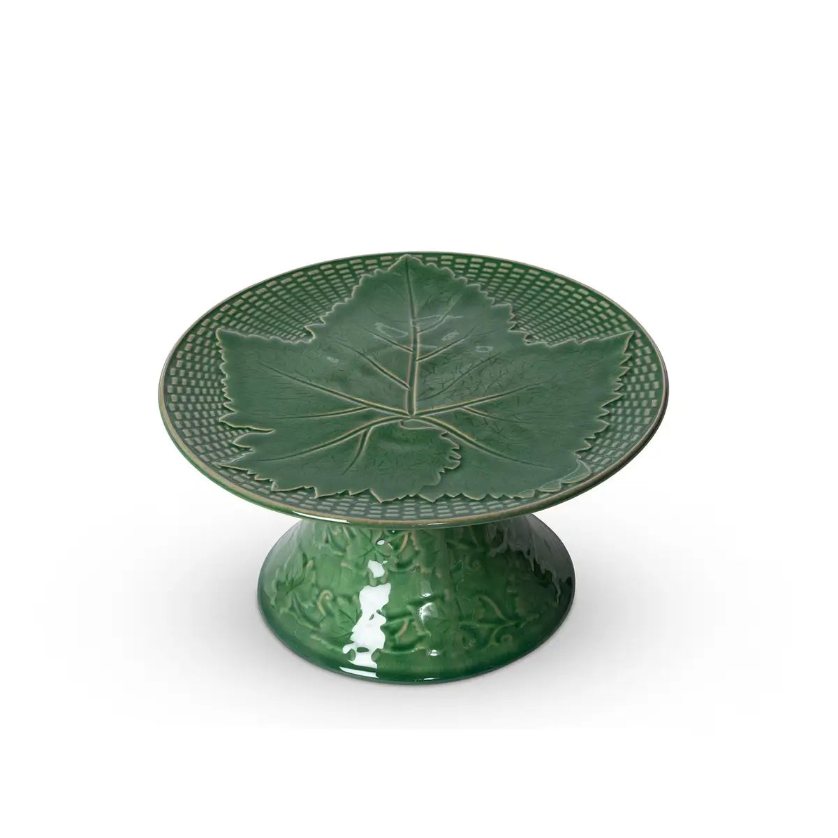 Elegant Green Glazed Cake Stand - 12 Inch Decorative Dessert Display for Weddings, Birthdays & Parties - Perfect for Showcasing Cakes, Cupcakes & Pastries