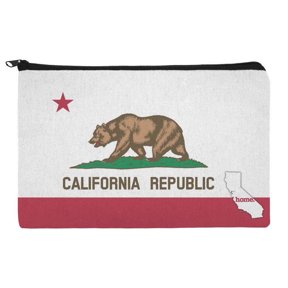 California CA State Flag Officially Licensed Makeup Bag - Cosmetic Organizer Pouch for Travel, Gym & Daily Essentials Storage