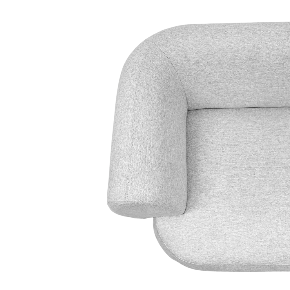 Pebble 4-Seater Chaise Sectional Sofa with EcoClean Fabric - Modern L-Shaped Couch for Living Room, Family Room & Lounge Areas