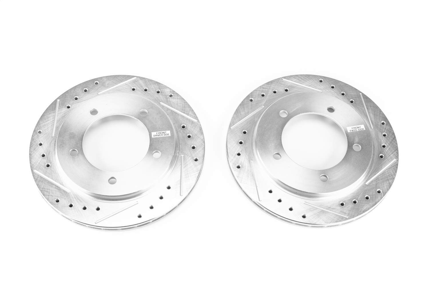 Power Stop JBR955XPR Drilled & Slotted Front Brake Rotors - Compatible with 2000-2004 Chevrolet Tracker & 1999-2004 Suzuki Vitara | High-Performance Braking | Improved Heat Dissipation & Stopping Power | Perfect for Off-Roading & Daily Commuting