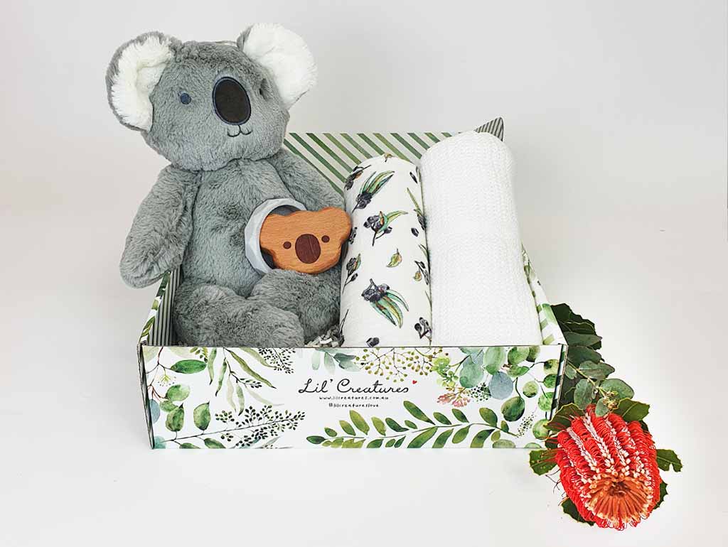 Personalized Koala Baby Gift Set - Gender Neutral Newborn Present for Boys & Girls - Perfect for Baby Showers, Birthdays & Christenings