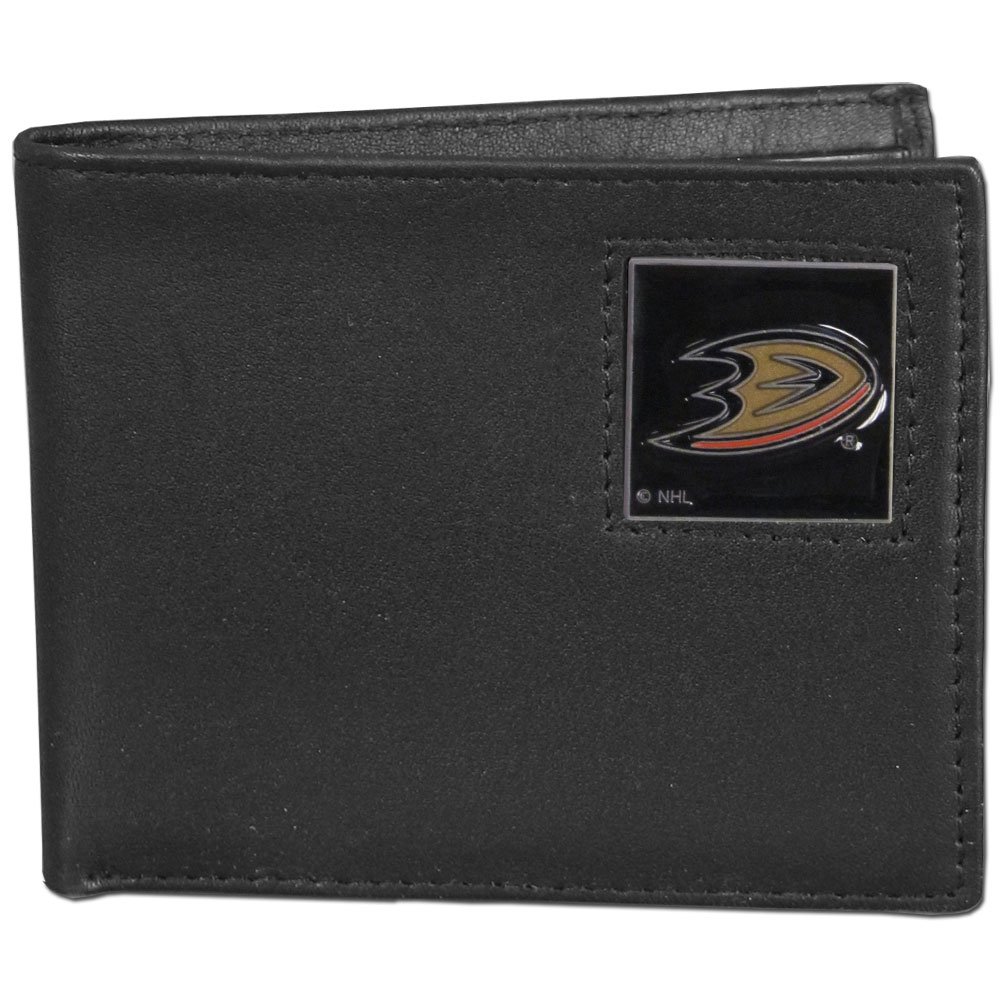 Premium NHL Licensed Leather Bi-Fold Wallet for Men - Genuine Leather Money Clip Credit Card Holder - Perfect Gift for Hockey Fans (Packaged in Elegant Gift Box) | Ideal for Everyday Use, Travel & Sports Events