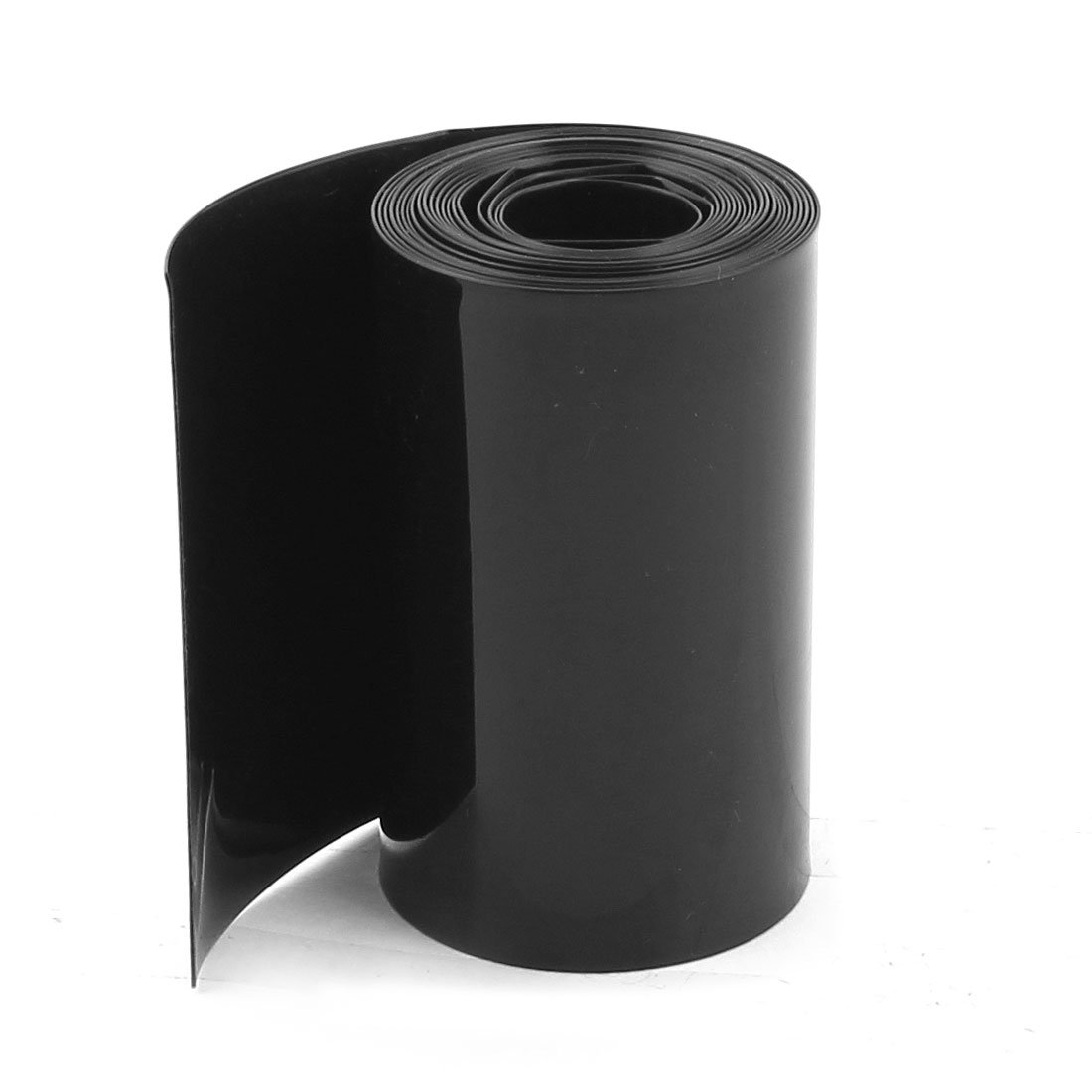 uxcell 70mm/44mm PVC Heat Shrink Tubing Wrap Black 2m (6.5ft) for 18650 Batteries - Waterproof Insulation for DIY Electronics, Battery Packs & Wire Protection