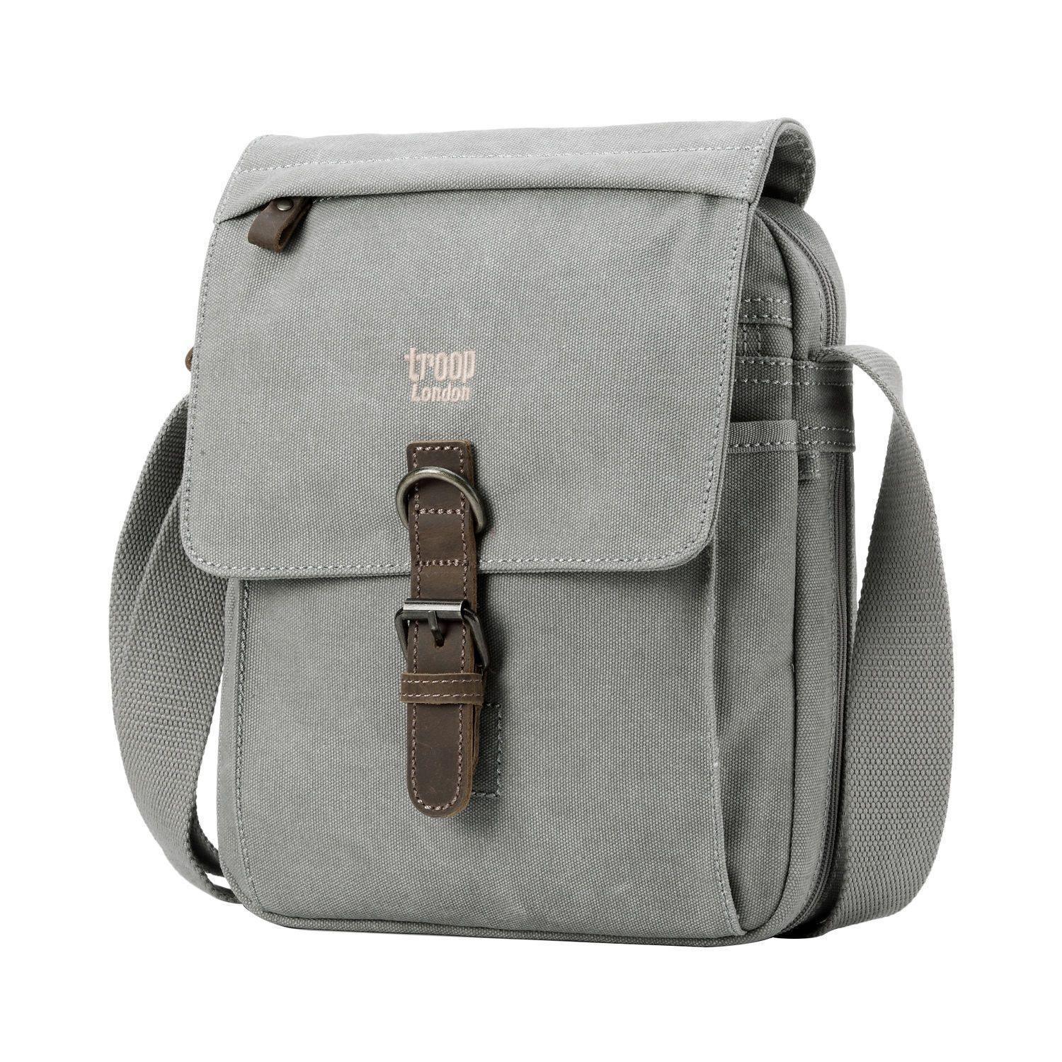 TRP0211 Troop London Classic Canvas Crossbody Bag for Men & Women - Stylish & Durable Everyday Shoulder Bag for Work, Travel & Casual Outings