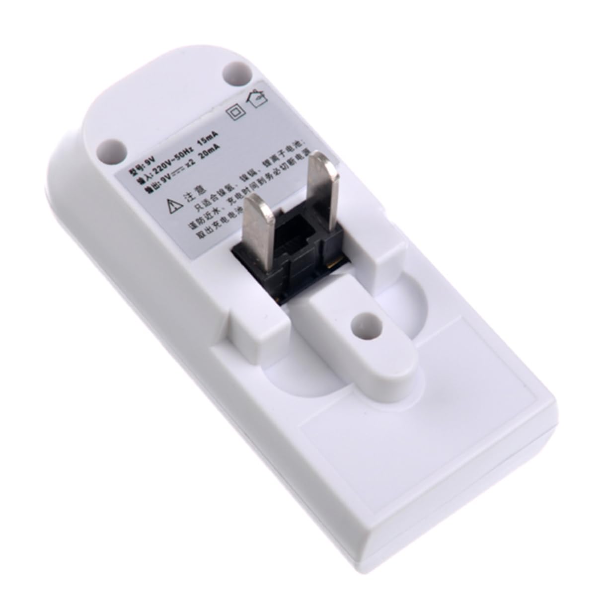 Angoily 9V Li-ion Rechargeable Battery and Charger Set - 2 Slot Compact Charger with LED Status Indicator - Perfect for Guitar Pedals, Smoke Detectors & Electronic Devices