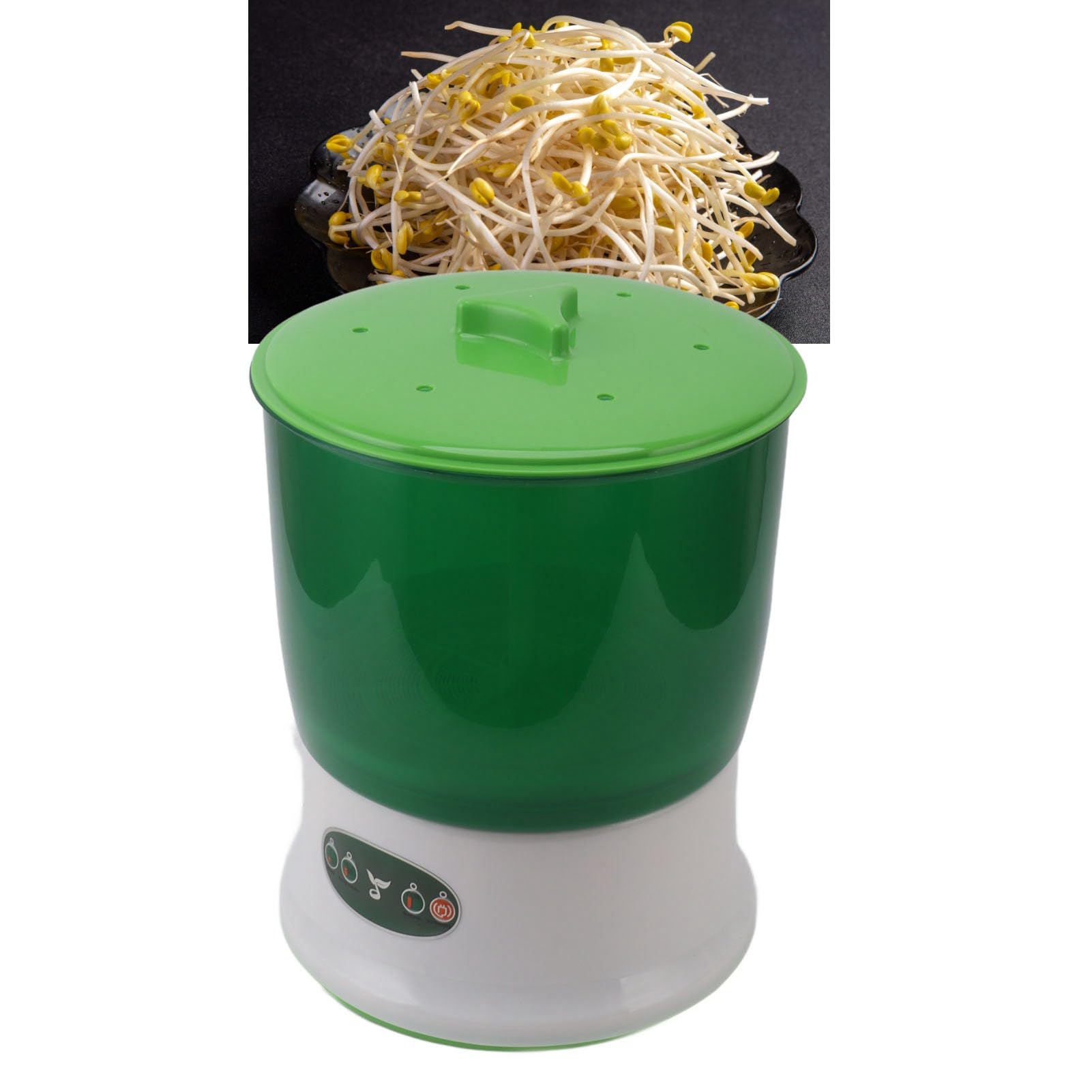 HEEPDD Soybean Sprout Maker Machine, 2-Layer Pressure Plate Design, 8W Germination Machine, Large Capacity for Pickled Vegetables (EU Plug 220V) - Perfect for Home Kitchens, Restaurants, and Healthy Eating Lifestyles