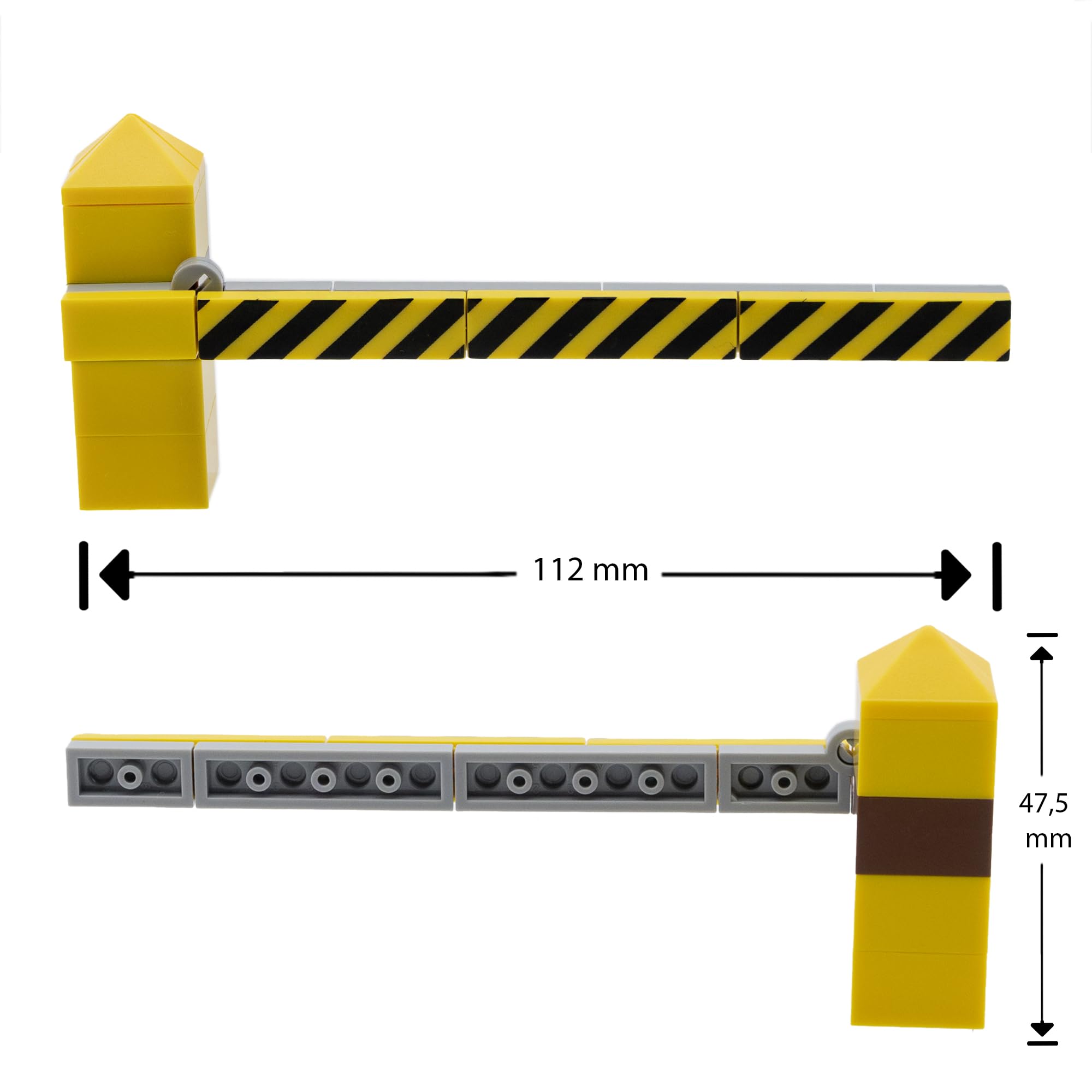PLAYZOCO Traffic Sign Barrier Construction Toy Set - Mini Traffic Signs & Road Blocks (5cm Height) - Compatible with Lego - Perfect for Kids' Construction Play & City Scenes