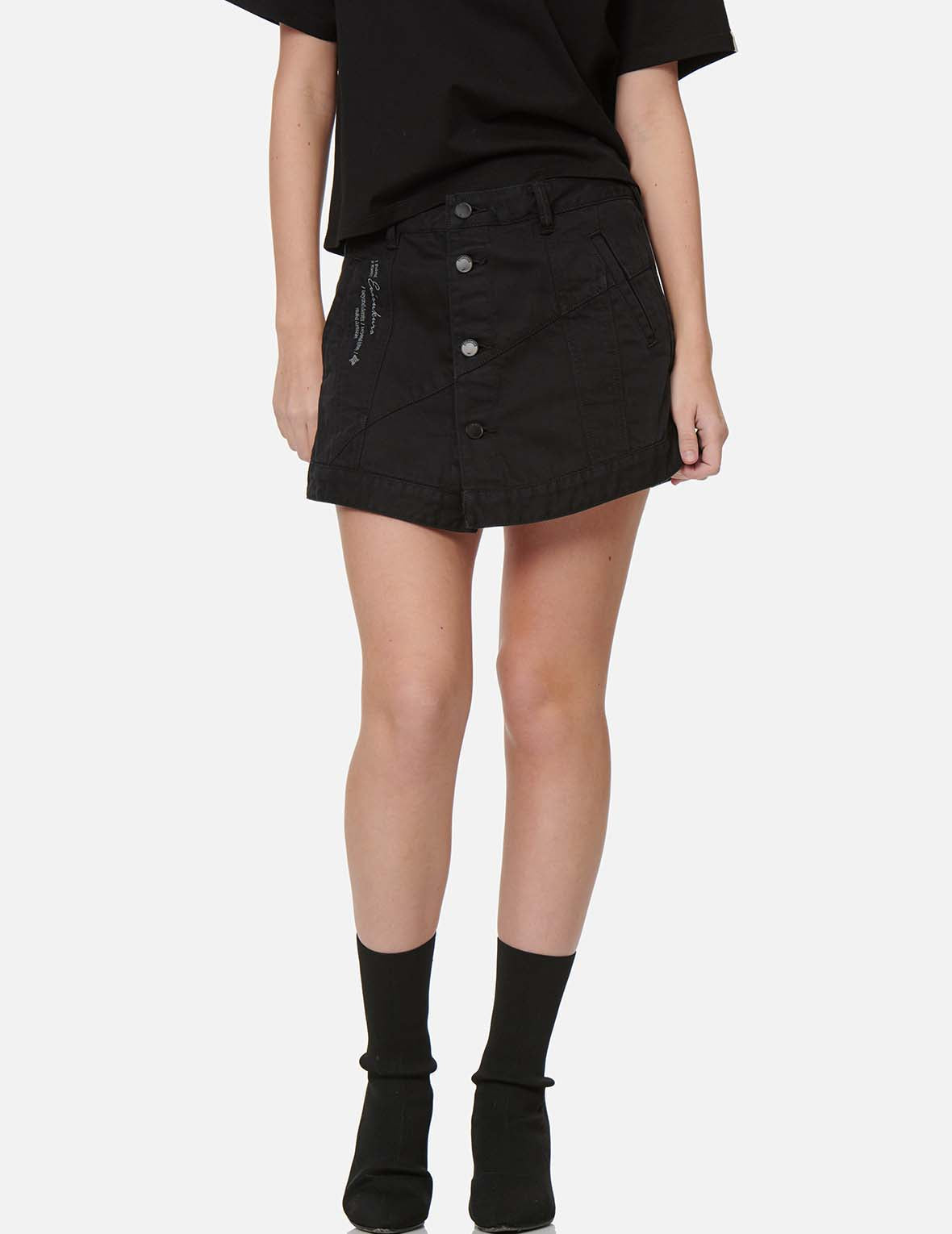 Seagull Embroidery Denim Skirt Shorts for Women - Stylish High Waist Denim Skort with Unique Seagull Design - Perfect for Casual Outings, Beach Vacations & Summer Fashion