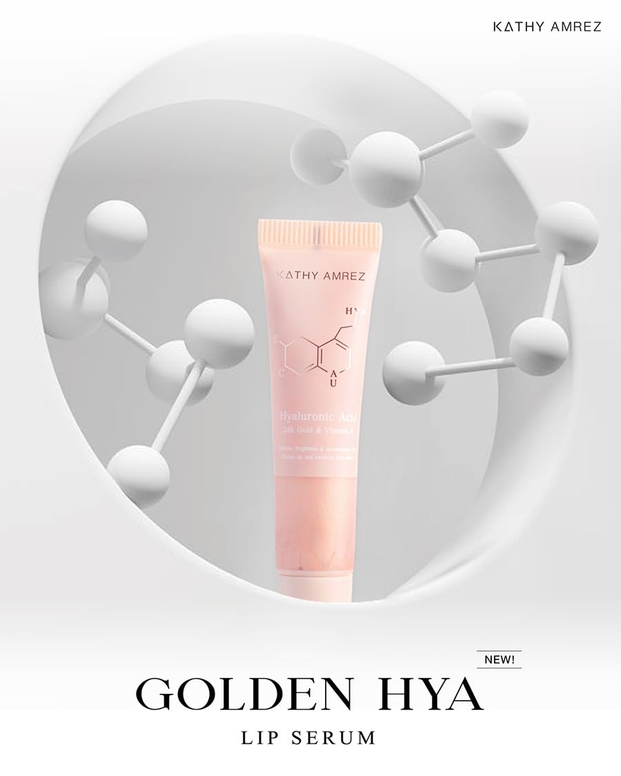 Kathy Amrez Hya Lip Serum - 0.33 Fl.Oz with Vitamin E & C for Deep Moisture (Set of 6) | Ultimate Hydration for Dry Lips | Perfect for Night Care, Daily Lip Treatment & Makeup Prep | By Beautygoodshop