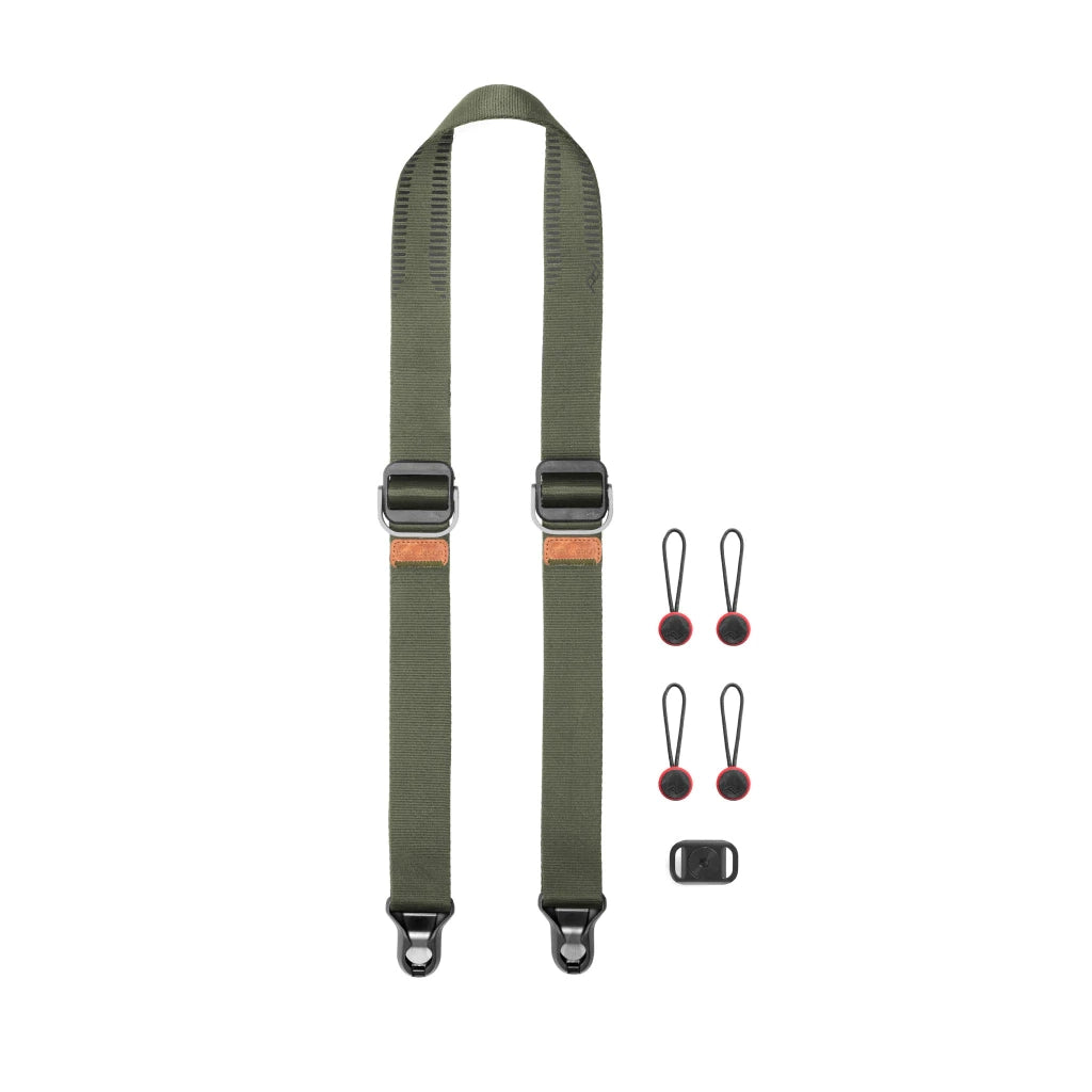 Peak Design Slide Lite Camera Strap - Comfortable Adjustable Shoulder Strap for DSLR & Mirrorless Cameras (Sage Green) - Perfect for Travel, Hiking & Outdoor Photography