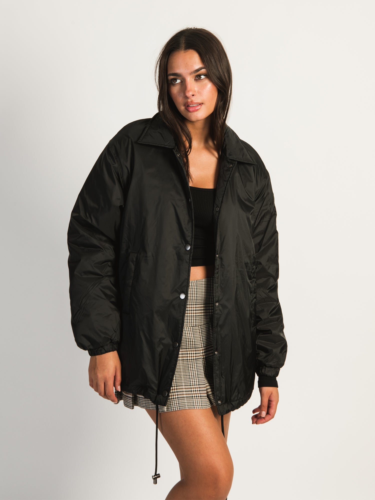 AZALEA WANG The Savvy Coaches Jacket - Stylish Women's Lightweight Track Jacket for Casual Wear & Outdoor Activities