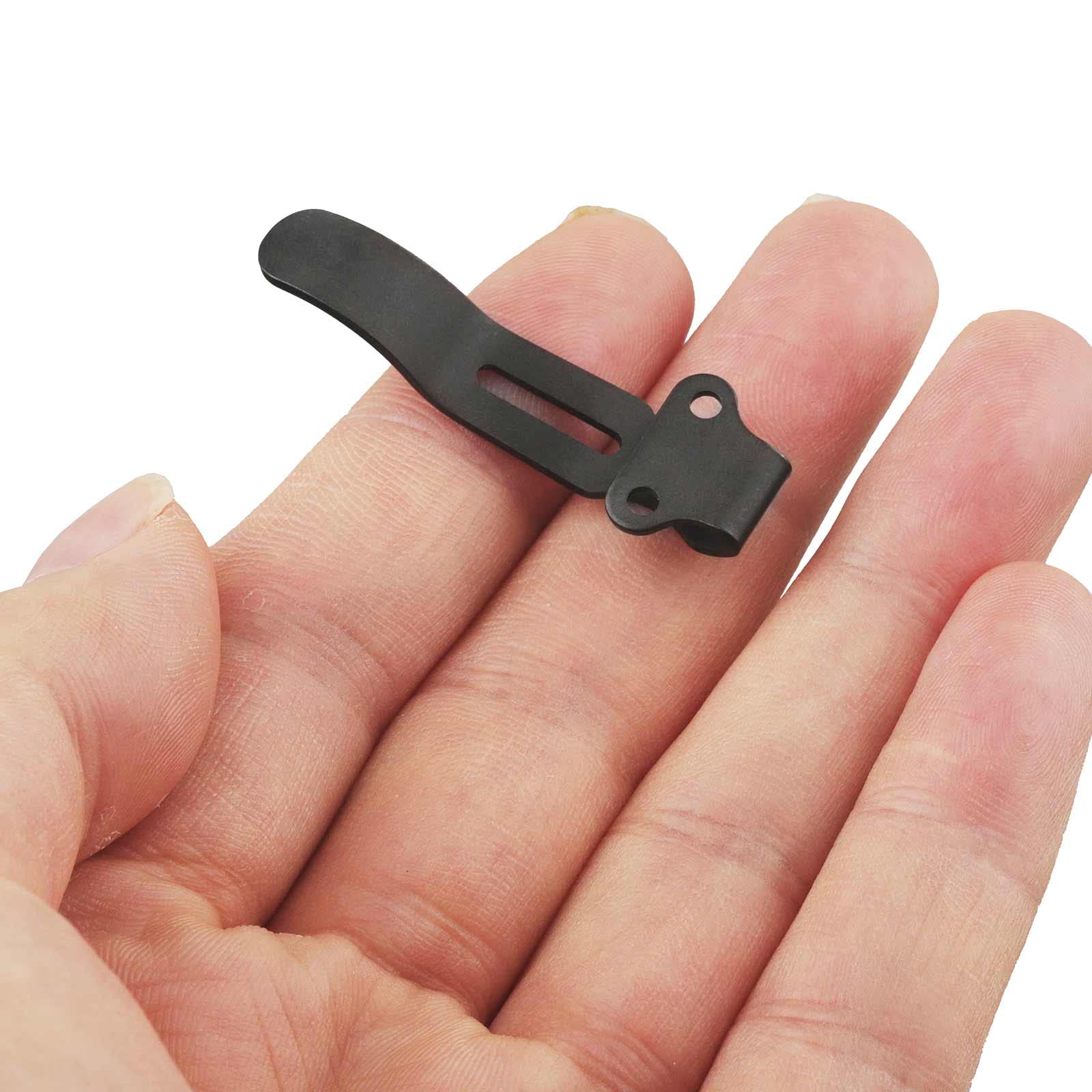 6-Piece Deep Carry Pocket Clips Set - Black & Stone Wash Titanium Clips with Screws for Benchmade 535 Knife | EDC Gear Upgrade | Perfect for Everyday Carry, Tactical Use & Outdoor Activities