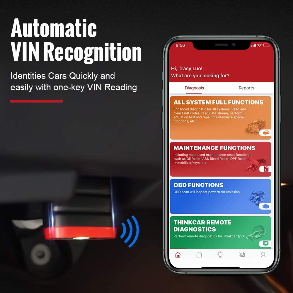 THINKDIAG MINI Bluetooth OBD2 Scanner Diagnostic Tool - Full System Car Code Reader for iOS & Android - Check Engine Light, Fault Codes & Live Data - Perfect for DIY Car Repairs & Professional Mechanics