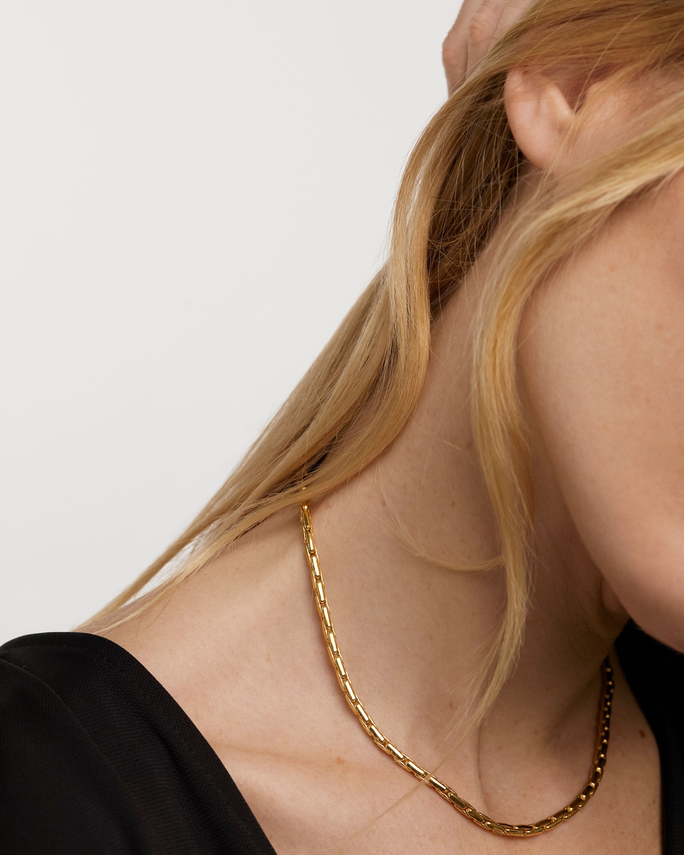 Large Boston Chain Necklace for Men & Women - 18K Gold Plated Hip Hop Jewelry - Perfect for Layering, Gifts & Everyday Wear