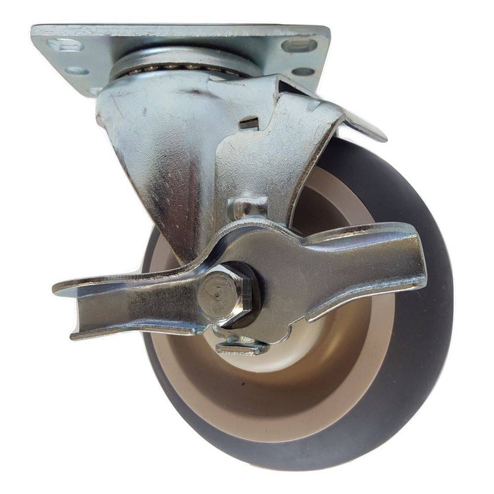4-Pack 1 1/4 Inch Thermo Pro Heavy Duty Wheel Casters with Dust Caps - 250 lbs Capacity per Caster - for Furniture, Equipment, and Industrial Use