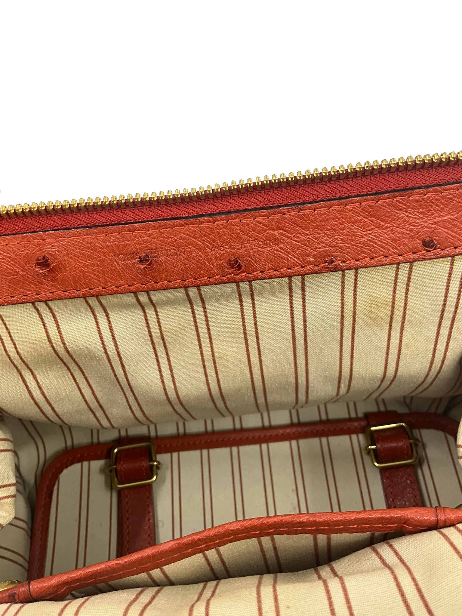 Authentic Louis Vuitton Limited Edition Sac de Nuit PM Bag - Vintage Trianon Canvas & Ostrich Leather Luxury Handbag for Women | Perfect for Evening Events, Date Nights & Special Occasions