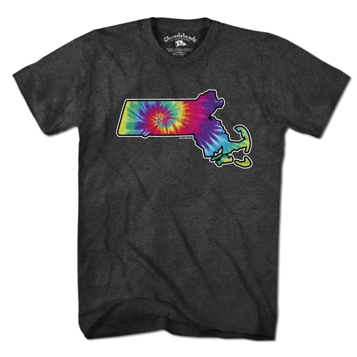 Vintage Massachusetts Tie Dye T-Shirt for Men & Women | Soft Cotton Blend Unisex Tee | Perfect for Casual Wear, Beach Outings & State Pride
