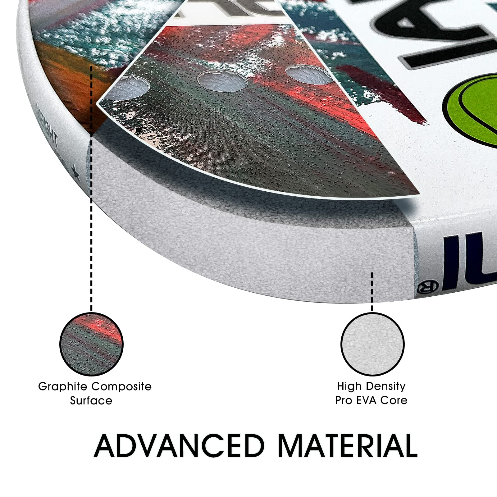Premium Carbon Fiber Beach Tennis Paddle with EVA Memory Foam Core - Lightweight & Durable Racket for Outdoor Beach Games, Backyard Play & Summer Sports Activities