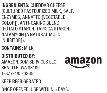 Happy Belly Shredded Sharp Cheddar Cheese - 32 oz (Pack of 1) | Premium Quality, Rich Flavor | Perfect for Burgers, Tacos, Nachos & Melting on Casseroles