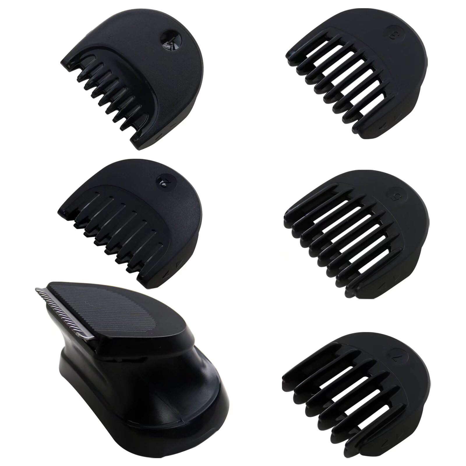 Braun Series 3 Replacement Shaver Head with 5 Guide Combs (1/2/3/5/7mm) - Electric Razor Trimmer Replacement for Men - Perfect for Travel, Daily Shaving & Beard Trimming