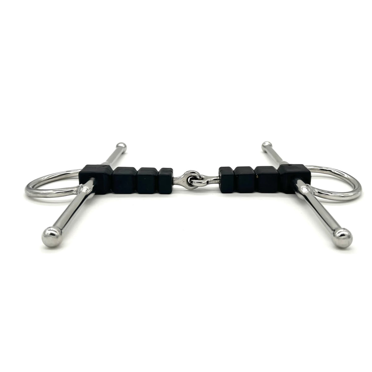 AJR Rubber Block Full Cheek Bit - Comfortable Horse Training Bit for Dressage & Jumping - Durable Rubber Mouthpiece for Gentle Control - Perfect for English Riding & Show Training