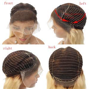 Blonde Peruvian Virgin Human Hair Lace Front Wig #4/613 - Pre Plucked Ombre Straight Glueless Wig with Baby Hair (28 Inch) | Perfect for Daily Wear, Cosplay & Special Occasions