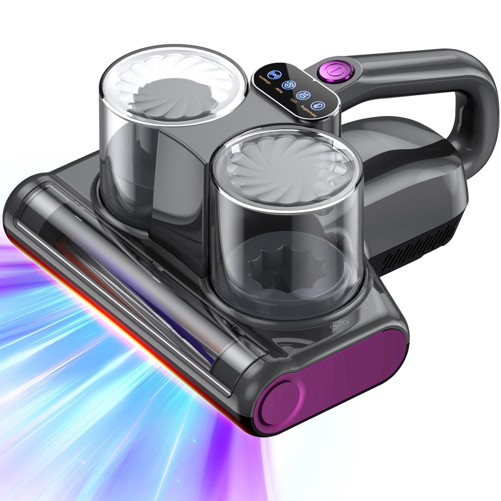 Powerful 500W Mattress Vacuum Cleaner with 16Kpa Suction, HEPA Filter, 253.7nm UV-C Light & 30000 RPM Brushroll - Heating & Ultrasonic Quintuple Technology for Deep Cleaning - Wide Suction Port Corded Vacuum - Perfect for Allergy Relief, Pet Hair Removal & Mattress Sanitization