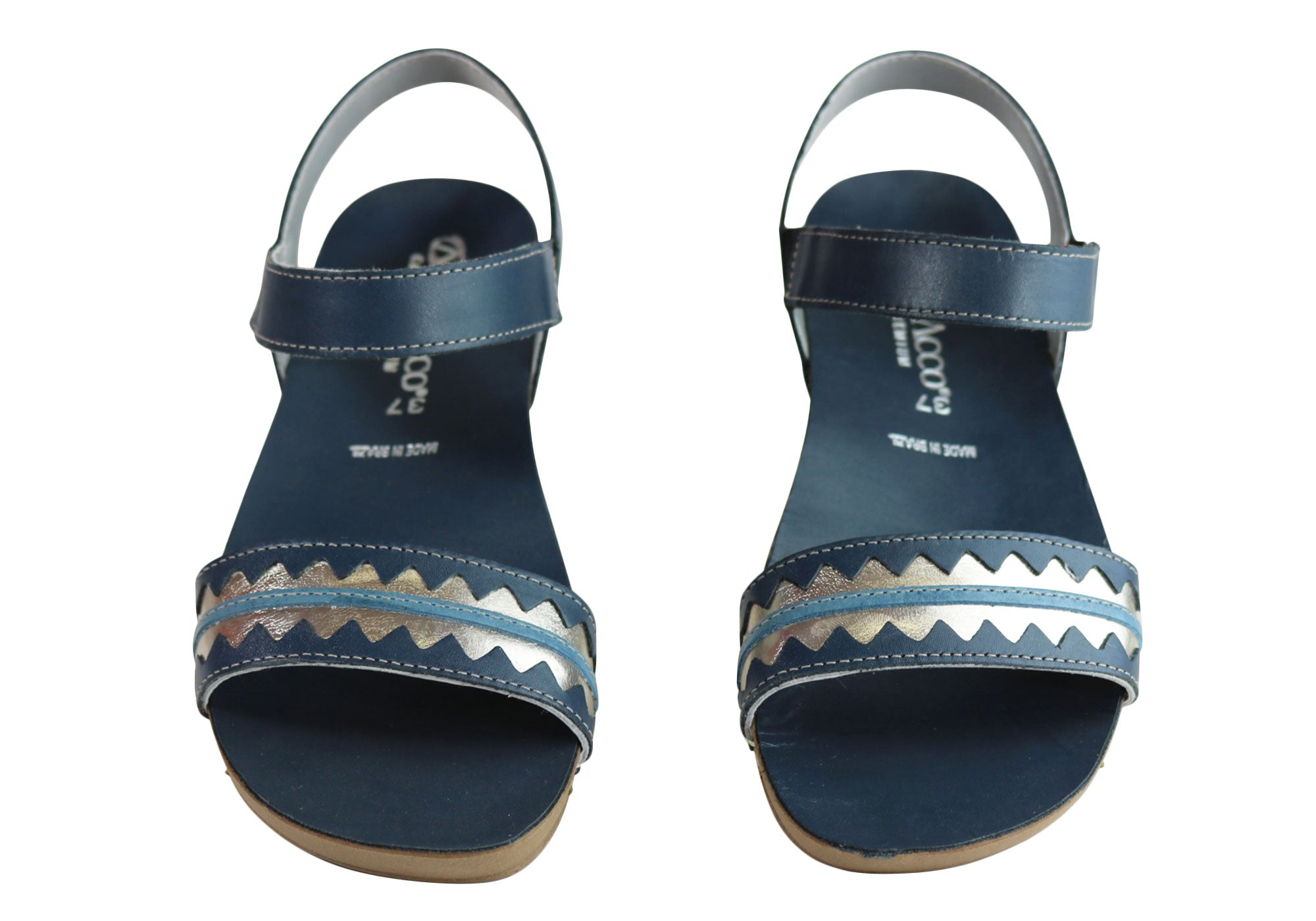 Andacco Women's Comfortable Leather Flat Sandals - Handmade in Brazil - Perfect for Summer, Beach & Casual Outfits