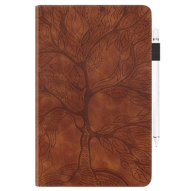 Embossed Life Tree Galaxy Tab S6 Lite 10.4 Case for P610 P615 - Protective Cover with Stylish Design for Work, Study & Travel