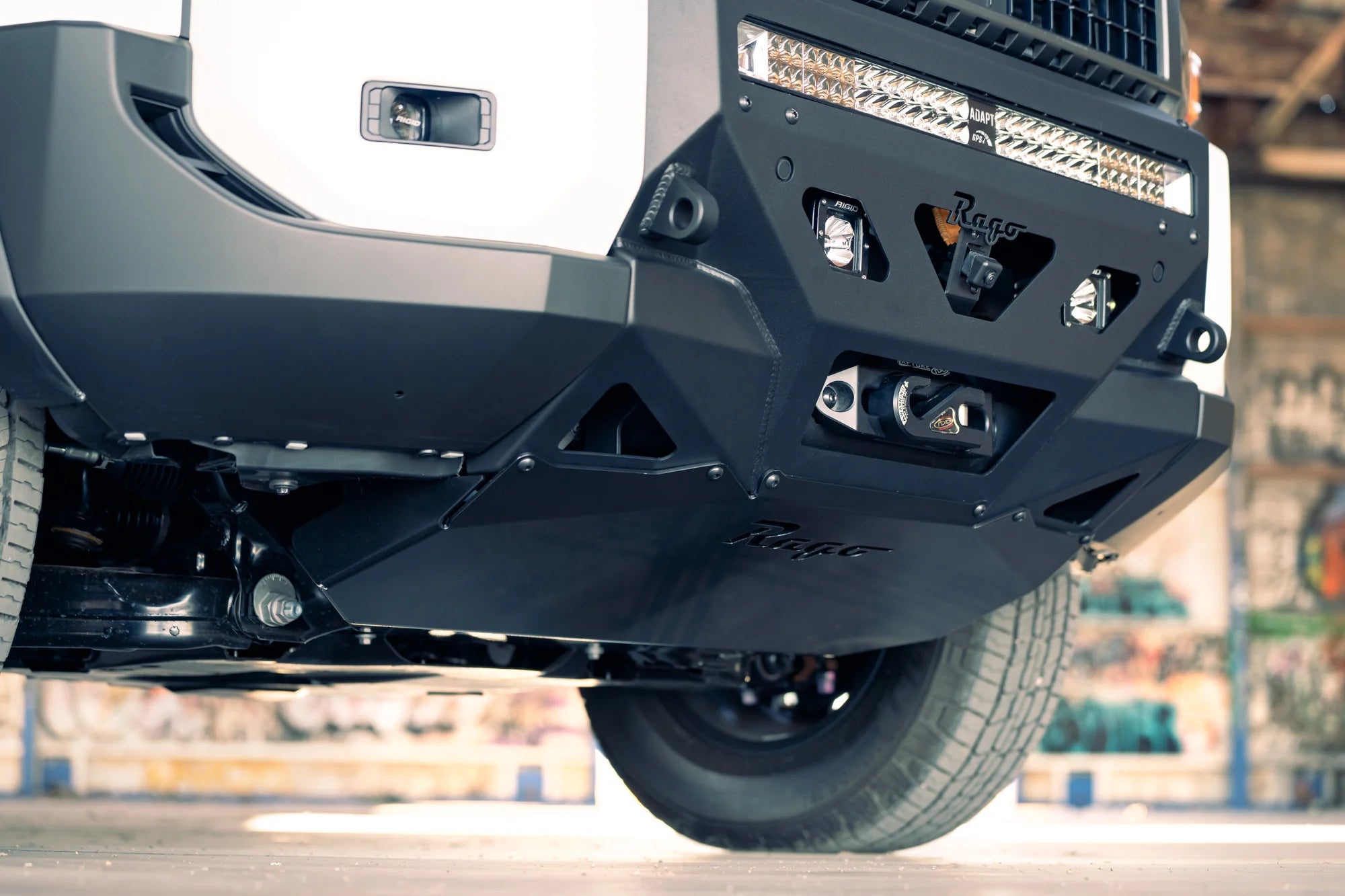 Rago Fabrication Skid Plate for Center Mount Winch Front Bumper - Compatible with 2024+ Toyota Land Cruiser 250 | Heavy Duty Off-Road Protection | Perfect for Rock Crawling & Overlanding Adventures