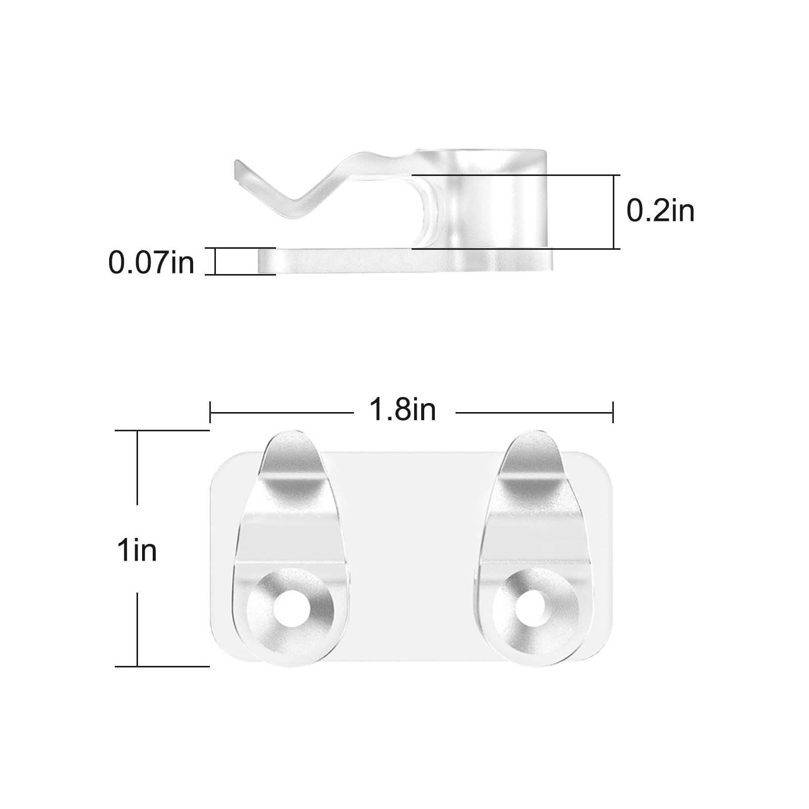 Command Outdoor Light Clips with Adhesive Strips - 50 Pack Clear Wall Clips for Hanging Outdoor Lights, Cables & Fairy Lights - Strong Adhesive Cable Management for Desk, Home & Garden Decor - Perfect for Patio, Christmas & Party Lighting